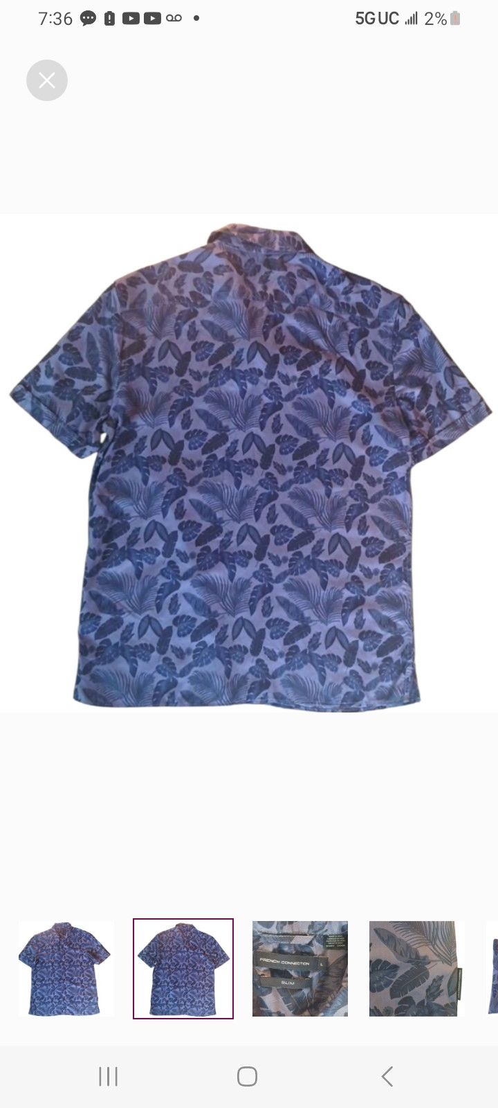 French Connection FRENCH CONNECTION HAWALIAN LEAF Shirt Size US M / EU 48-50 / 2 - 2 Thumbnail