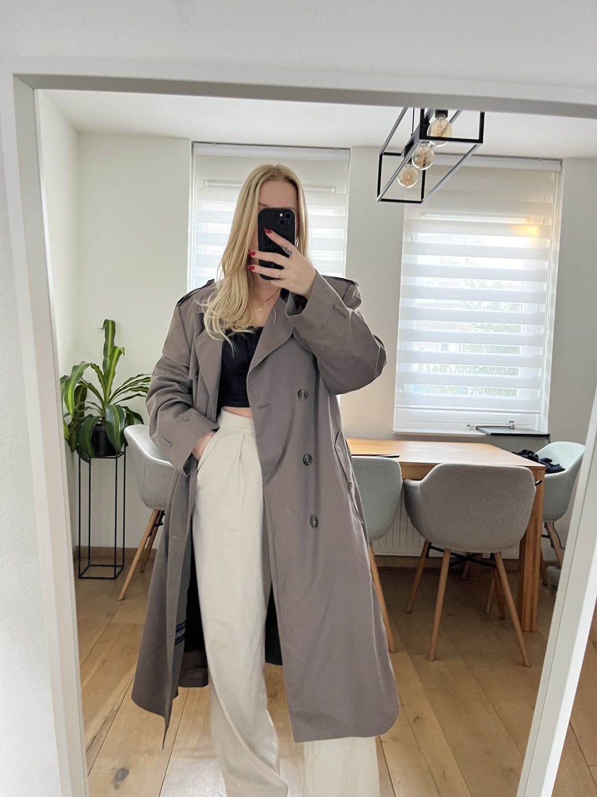 image of Christian Dior Monsieur x Dior Christian Dior Vintage Midi Trench Coat M/l/xl in Grey, Women's