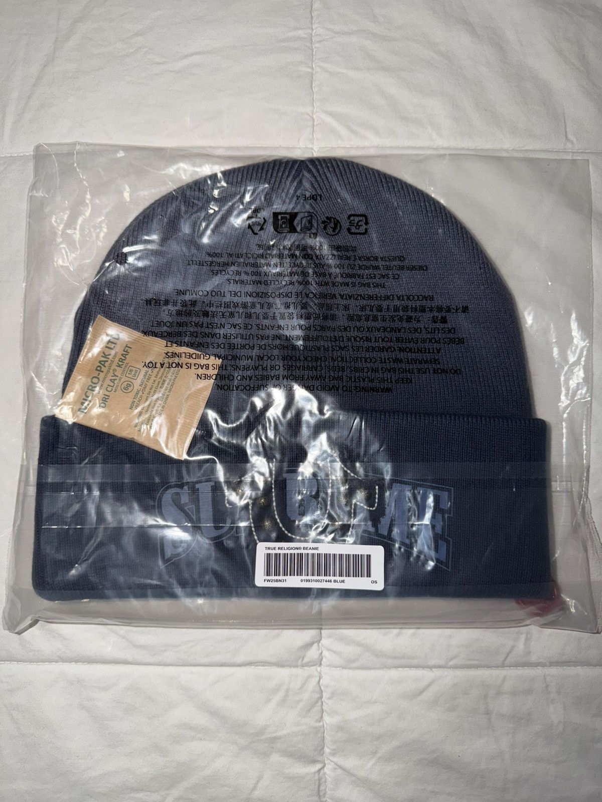 Supreme × True Religion Supreme x True Religion Beanie (FW25) – Navy Size ONE SIZE - 1 Thumbnail