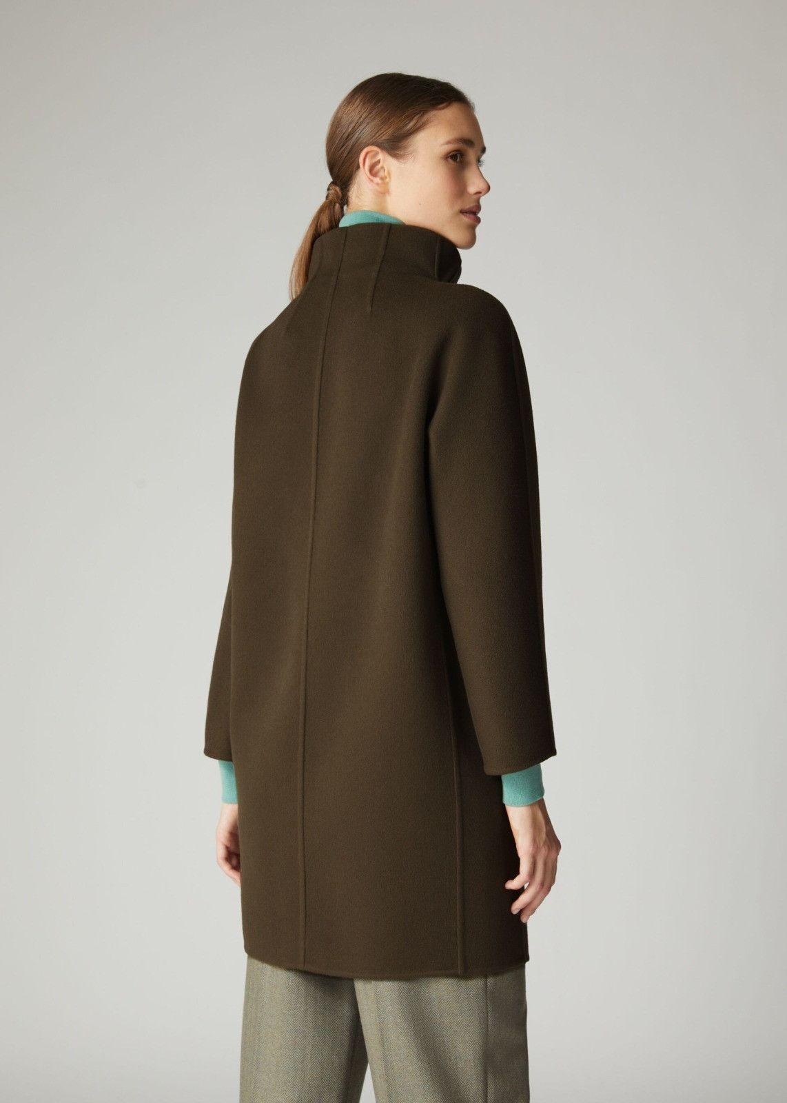 Loro Piana o1srvl11e0824 Roaden Cashmere Coat in Oilve Green Size XS / US 0-2 / IT 36-38 - 4 Thumbnail