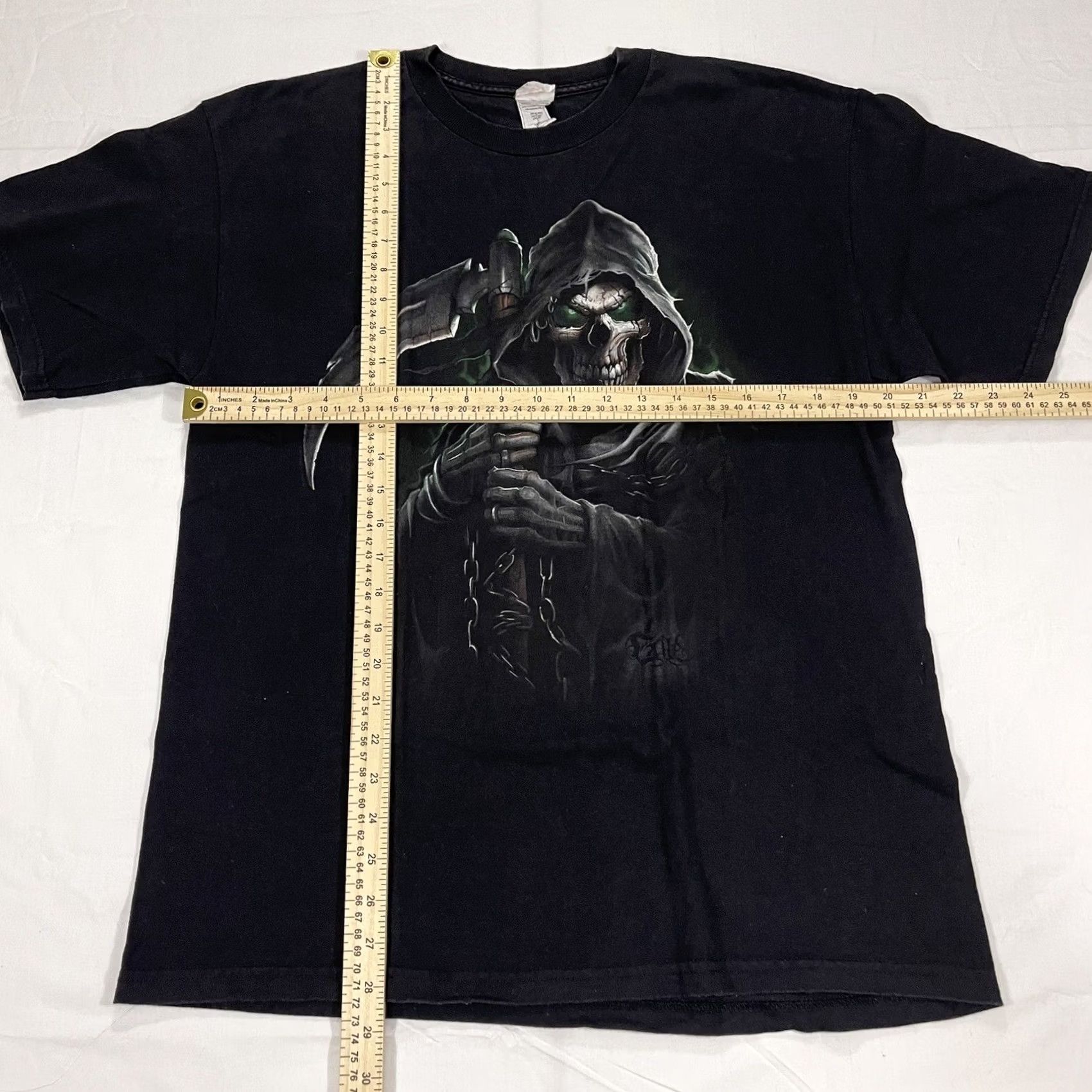 Vintage VINTAGE EXILE Grim Reaper T-Shirt Graphic Horror Gothic Biker Y2K Alstyle SX? Size US L / EU 52-54 / 3 - 2 Thumbnail