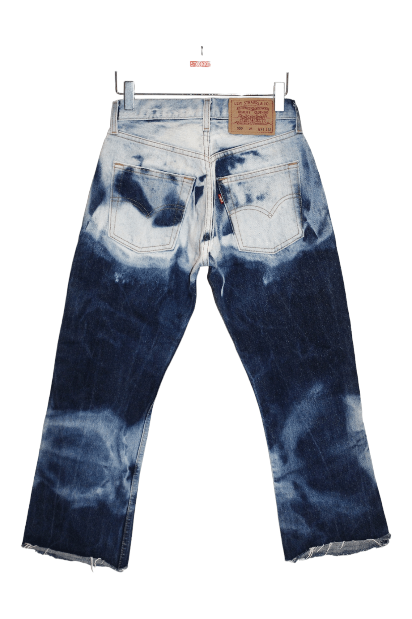 Levi's Levi's 555 04 High Waist Acid Wash Bootcut Jeans Size US 26 / EU 42 - 11 Thumbnail