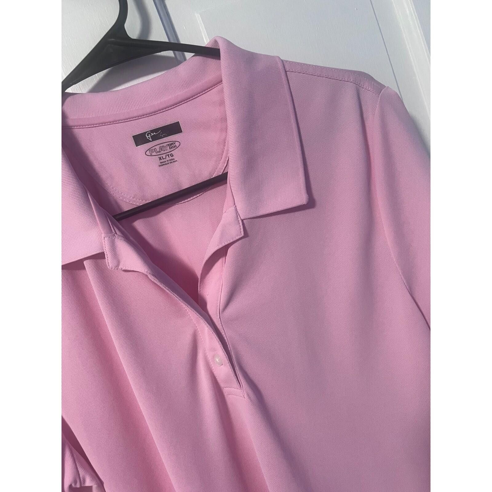 Greg Norman Greg Norman Polo Shirt Women XL Pink Play Dry Short Sleeve Size ONE SIZE - 4 Thumbnail
