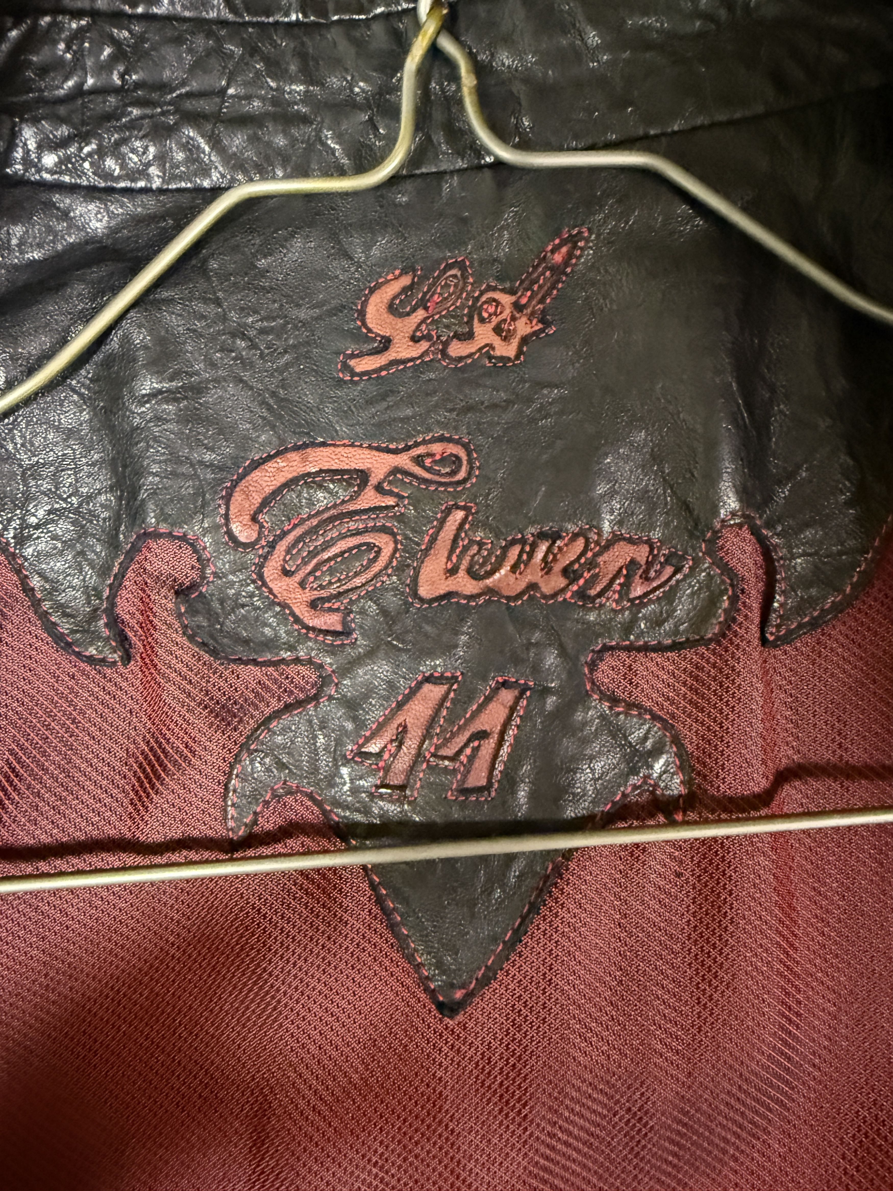 11.11 / eleven eleven Eleven 11 Silver Button Inlay Pattern Crinkle Leather Blazer Size US M / EU 48-50 / 2 - 3 Thumbnail