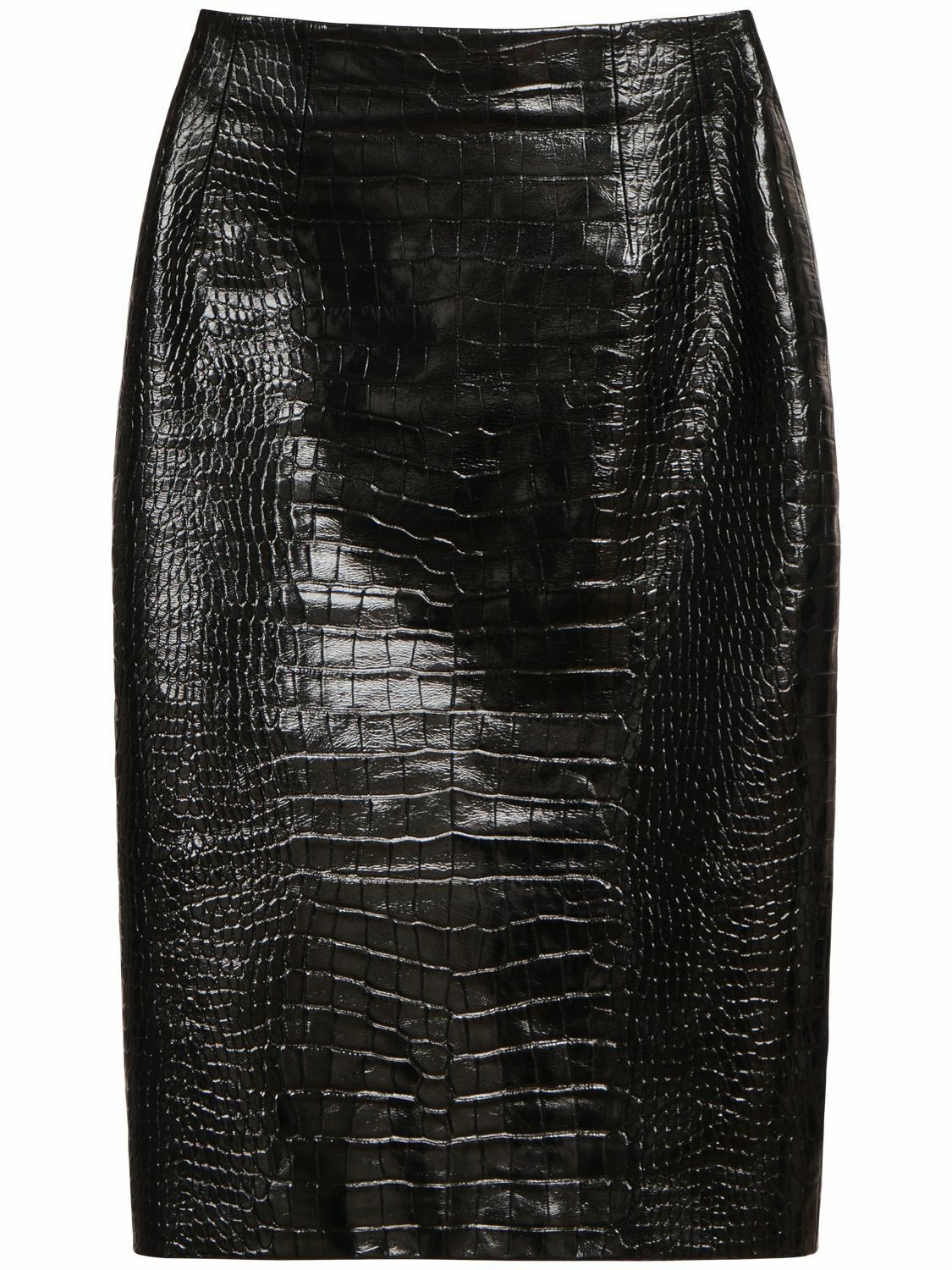 Versace o1y0226 Midi Skirt in Black Size 27" / US 4 / IT 40 - 1 Thumbnail