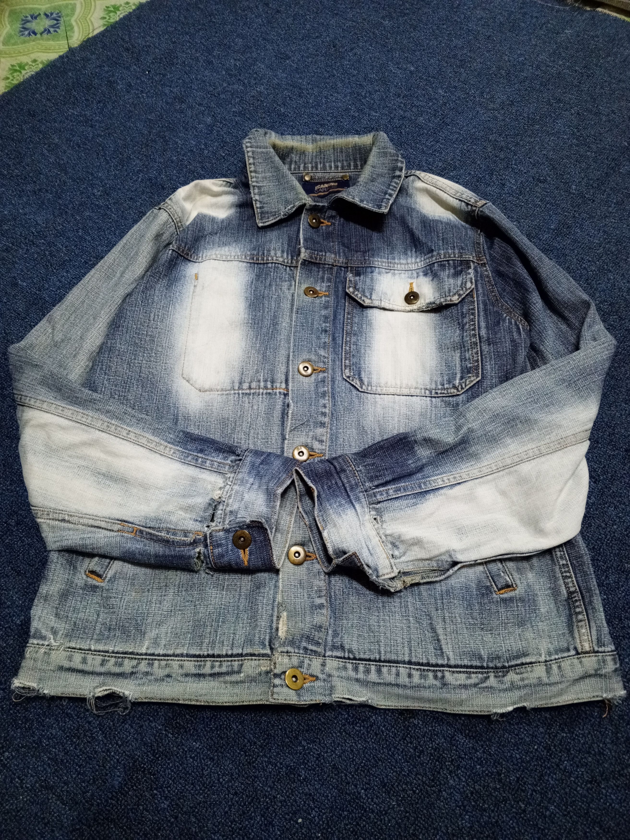 Japanese Brand JEANING GARAGE DENIM JACKET RARE Size US L / EU 52-54 / 3 - 6 Thumbnail