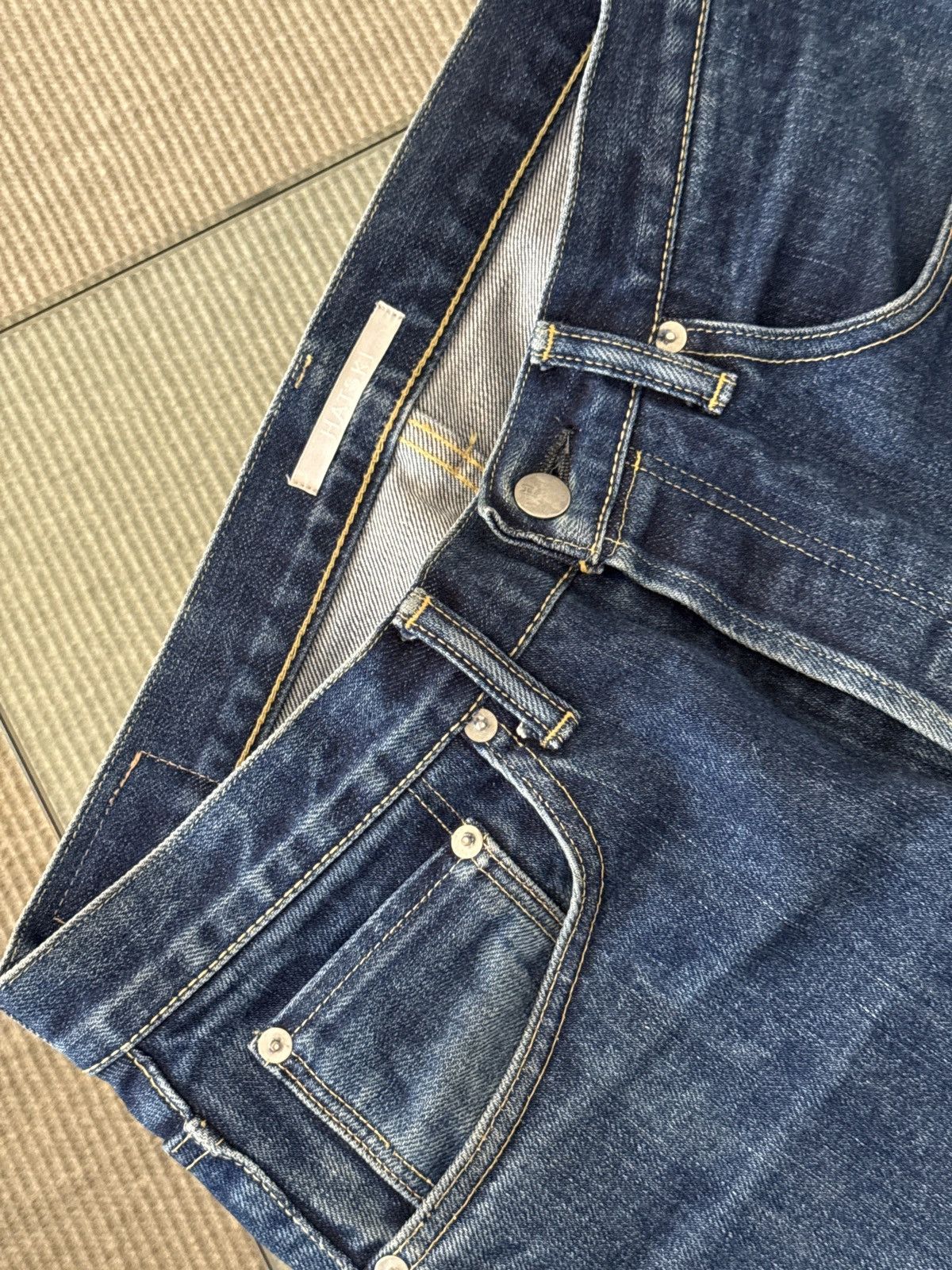 HATSKI Tapered Japanese Selvedge Denim - Medium Wash - size 3 Size US 31 - 3 Thumbnail