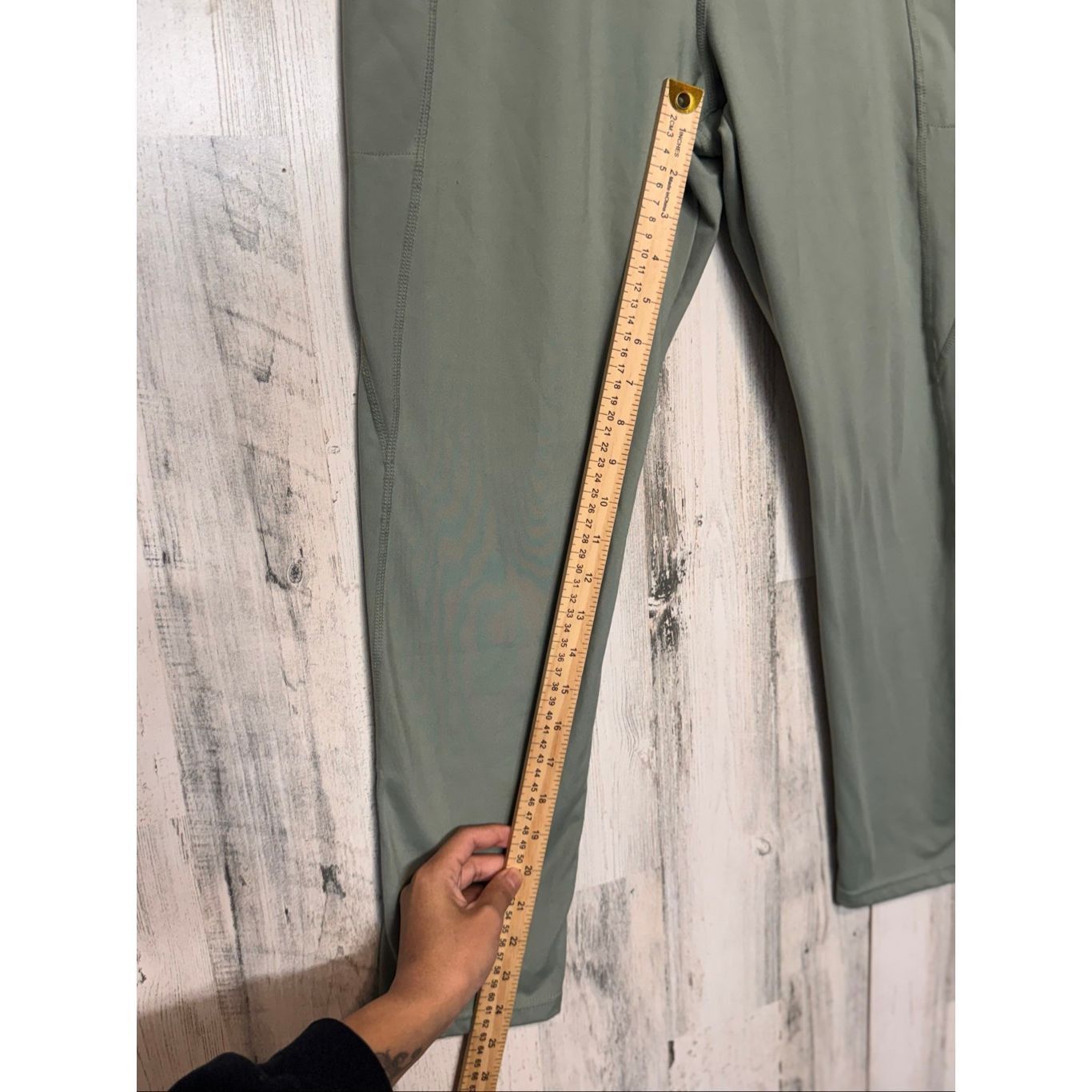 Jockey Jockey Olive Green High Waist Pocket Leggings | Stretch Active Pants – Size XL Size 32" / US 10 / IT 46 - 8 Thumbnail