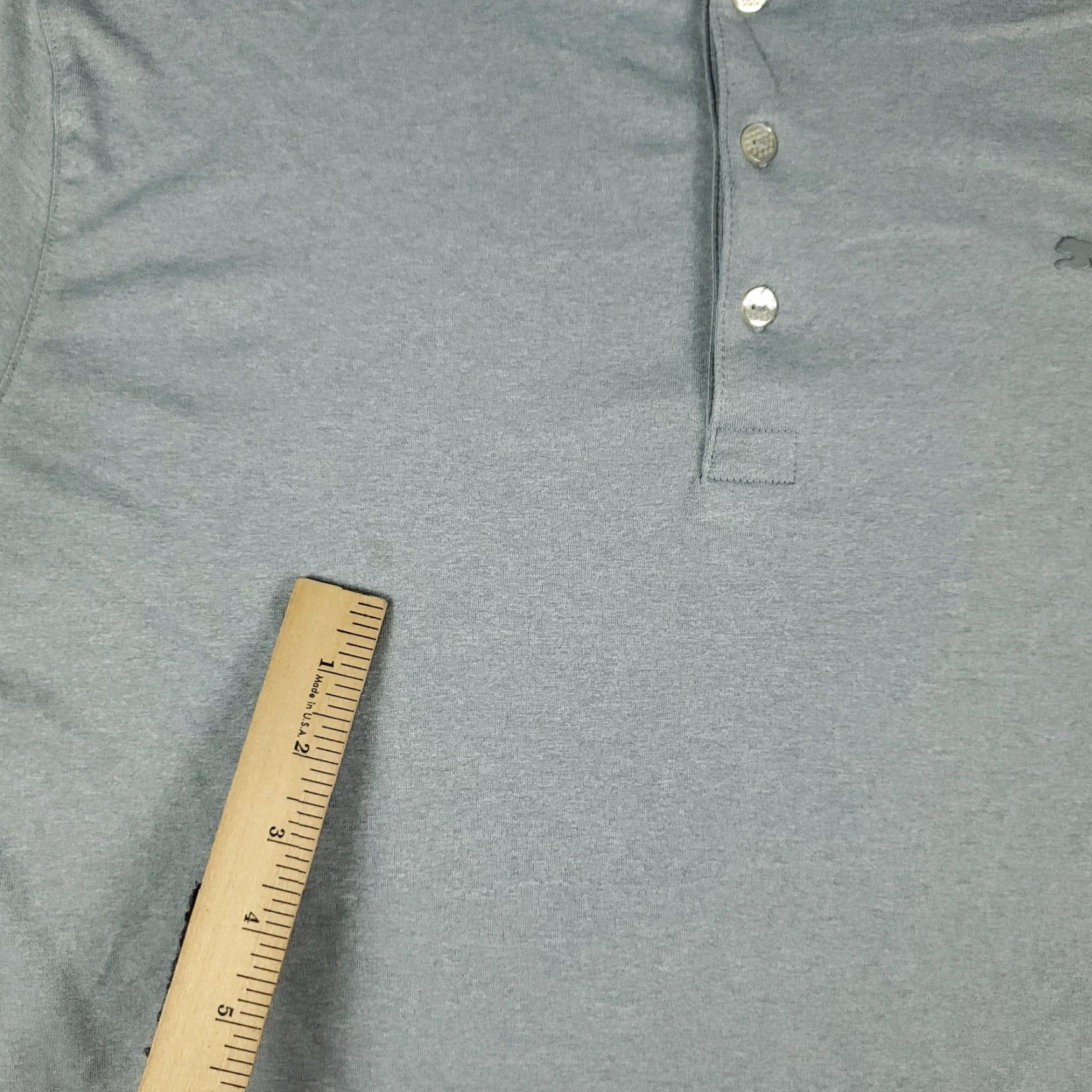 Puma PUMA Polo Shirt Mens L Gray Golf Casual Short Sleeve Polo Shirt - Classic, Preppy, Sports, American - Regular Fit, Button Front, Logo, Collared Shirt Size US L / EU 52-54 / 3 - 3 Thumbnail