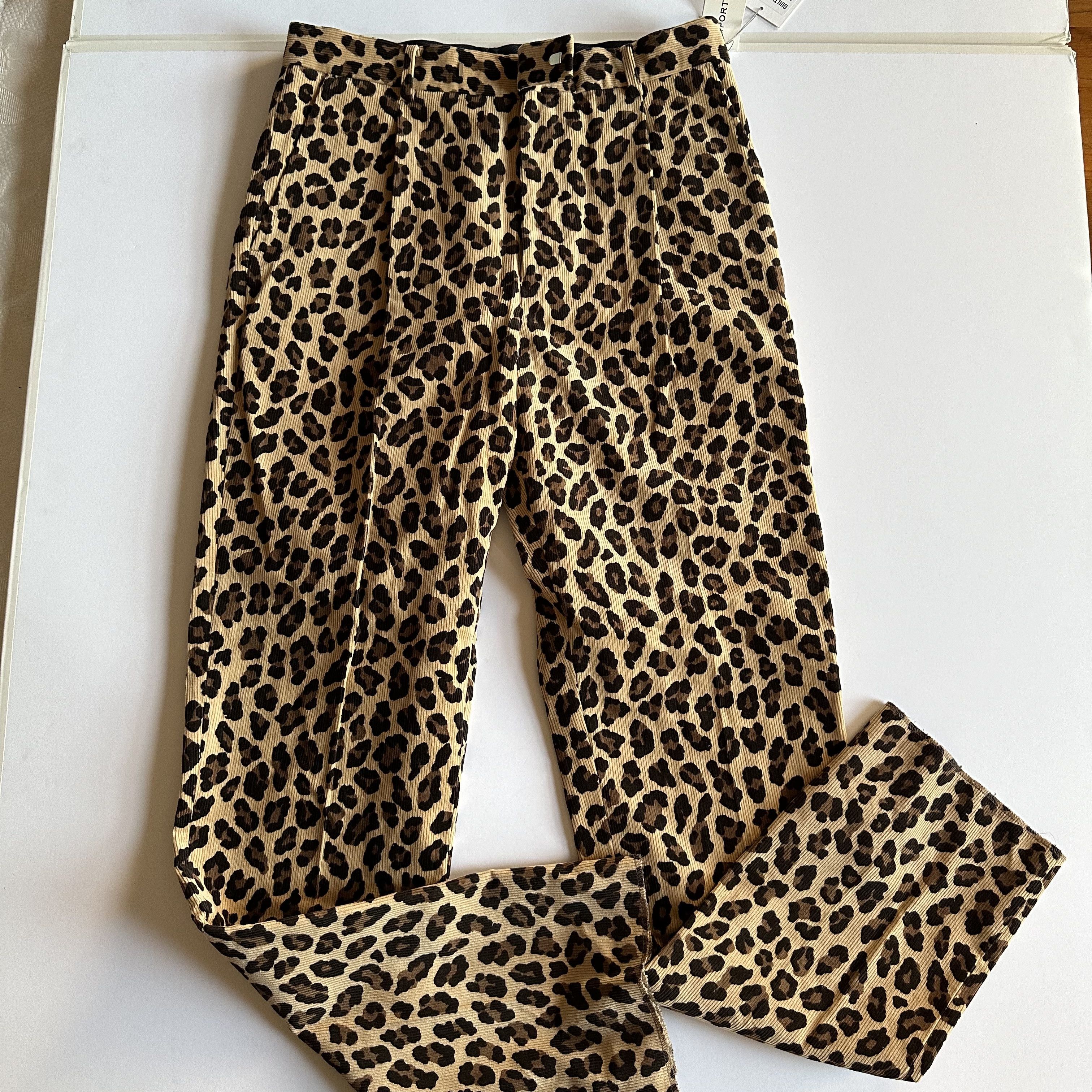 Wacko Maria WACKO MARIA Pleated Leopard-Print Cotton Corduroy Trousers Size US 34 / EU 50 - 3 Thumbnail