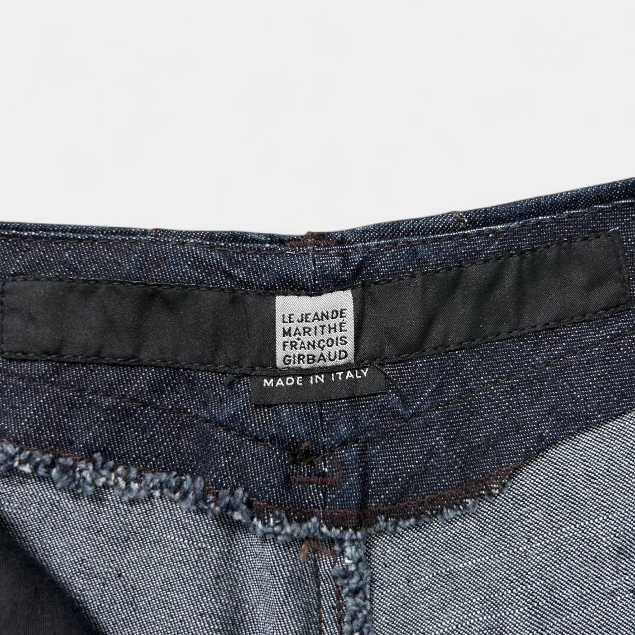 Marithe + Francois Girbaud Marithé + François Girbaud Dark Blue Straight Leg Jeans Size US 32 / EU 48 - 3 Thumbnail