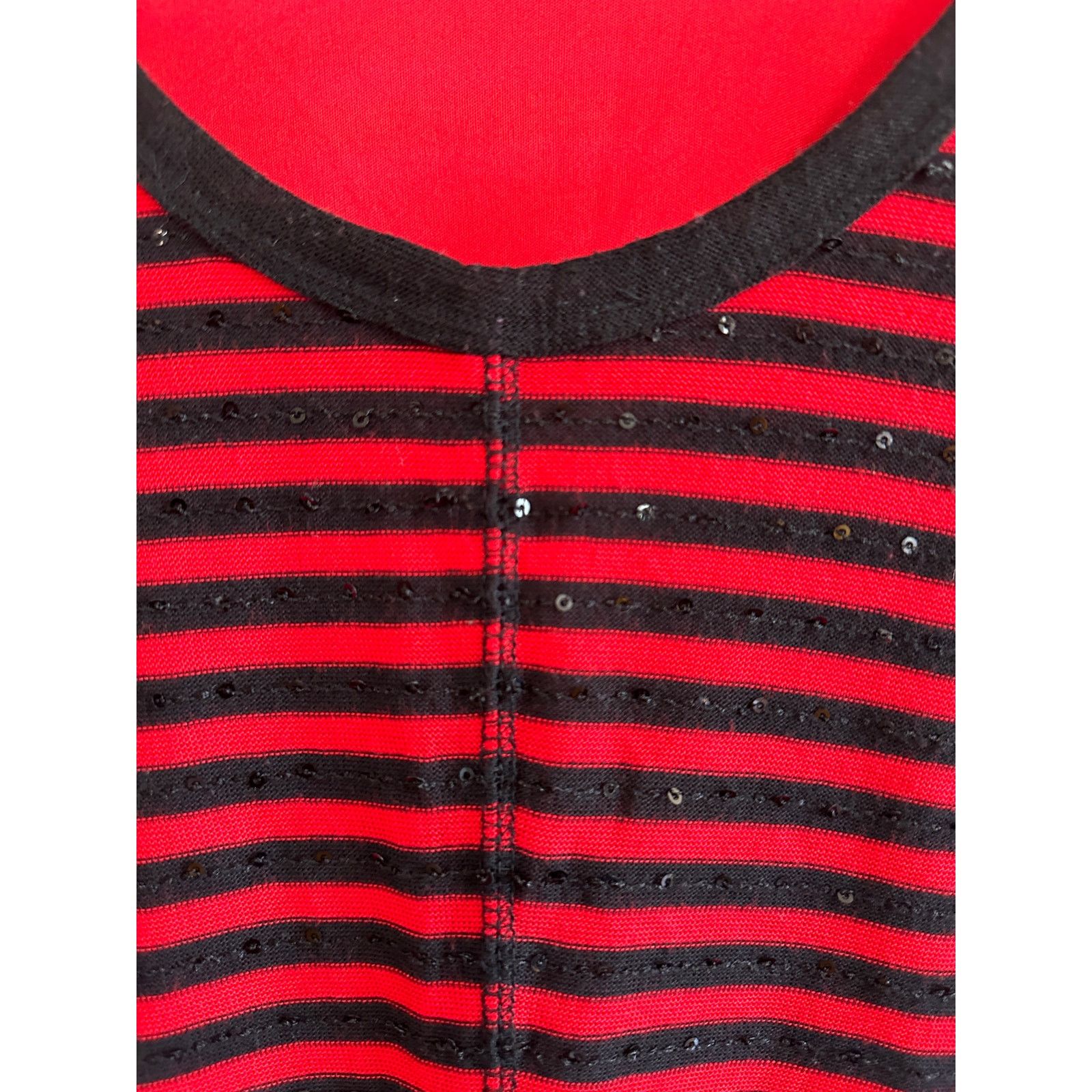 Express Express Stripe Scoop Back Sequin T-Shirt Dress size Large Size L / US 10 / IT 46 - 9 Thumbnail