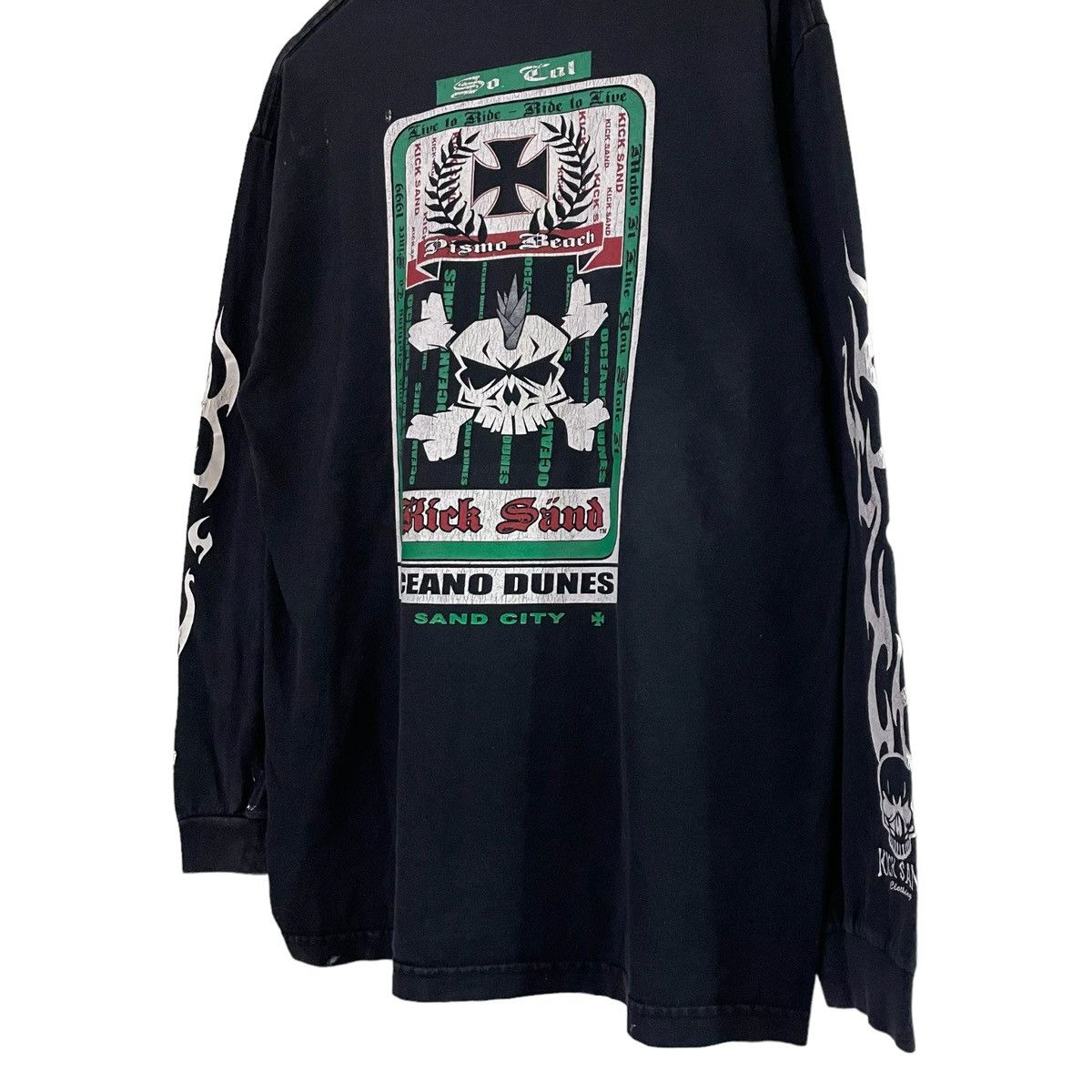 Band Tees × Vintage Vintage Y2K Rare Design Kick Sand Flame Sleeve Size US L / EU 52-54 / 3 - 5 Thumbnail
