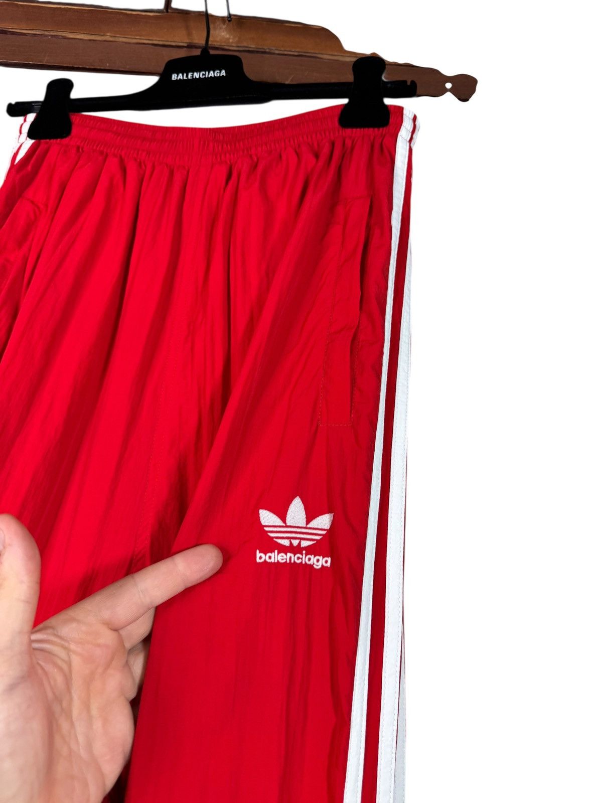 Adidas × Balenciaga Balenciaga x Adidas Red Track Pants with Heeled Boots Size 25" / US 0 / IT 36 - 12 Thumbnail