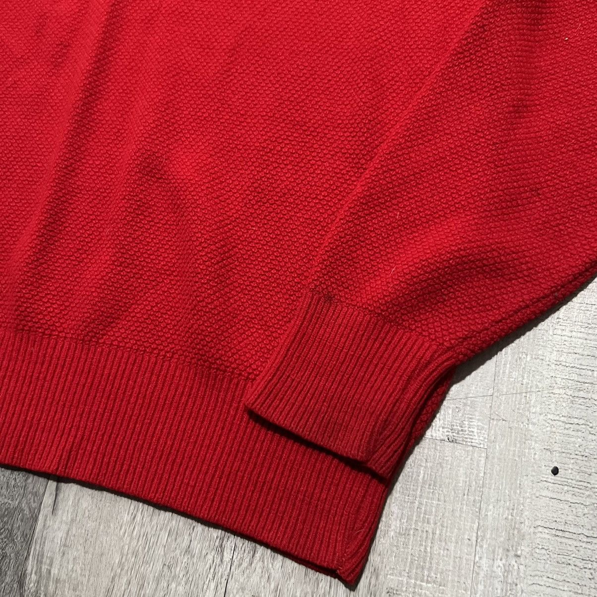 Christian Dior Monsieur × Vintage VTG Christian Dior Pull Over Waffle Knit Sweater Red USA Size US XL / EU 56 / 4 - 4 Thumbnail