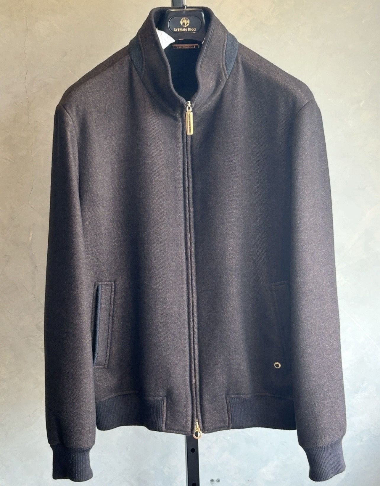 Stefano Ricci LNWOT $7250 Stefano Ricci Virgin Wool Herringbone Blouson Size US L / EU 52-54 / 3 - 6 Thumbnail