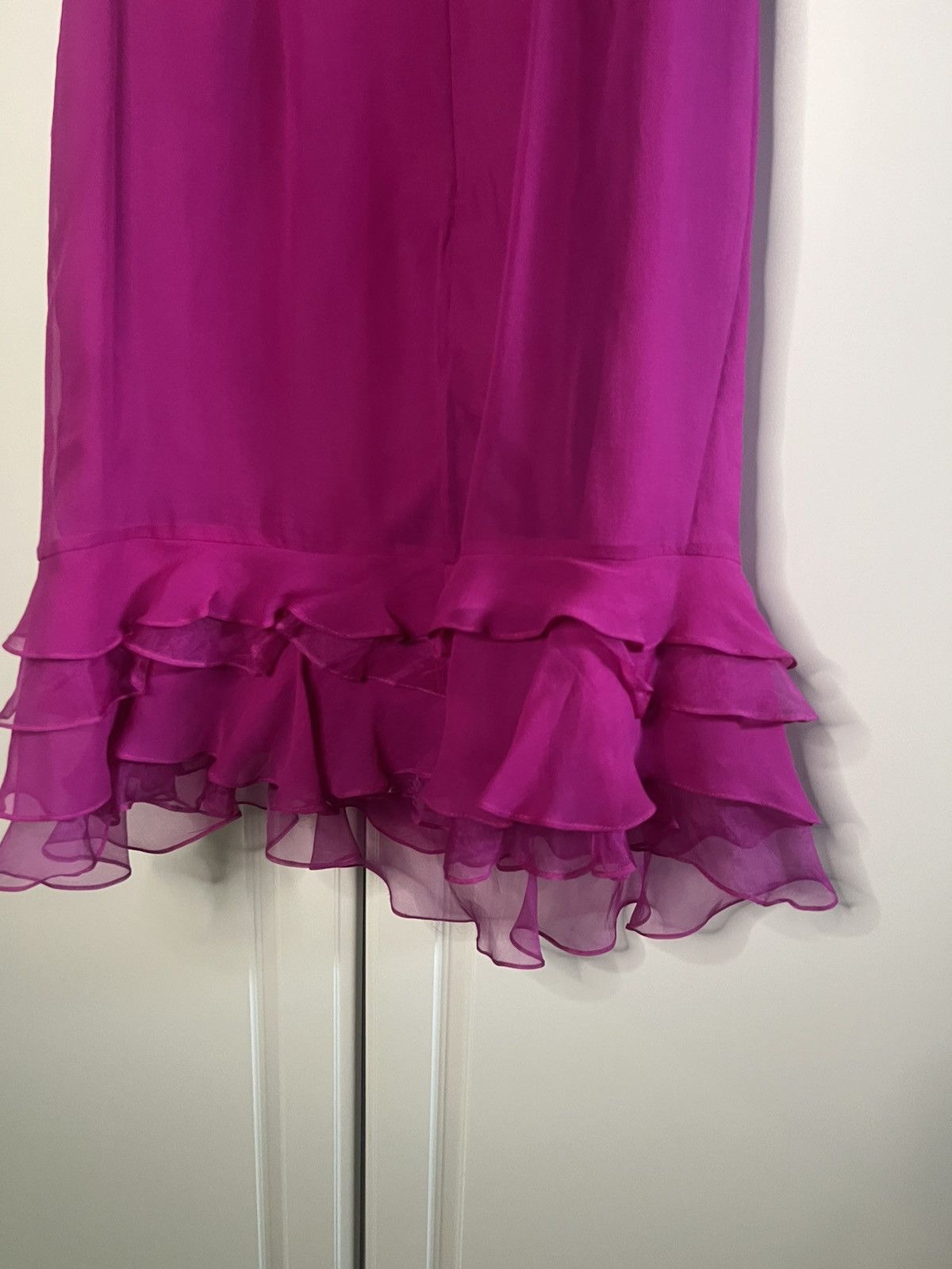 Vintage Y2K 100% Silk Ruffle Cocktail Dress Size XS / US 0-2 / IT 36-38 - 12 Thumbnail