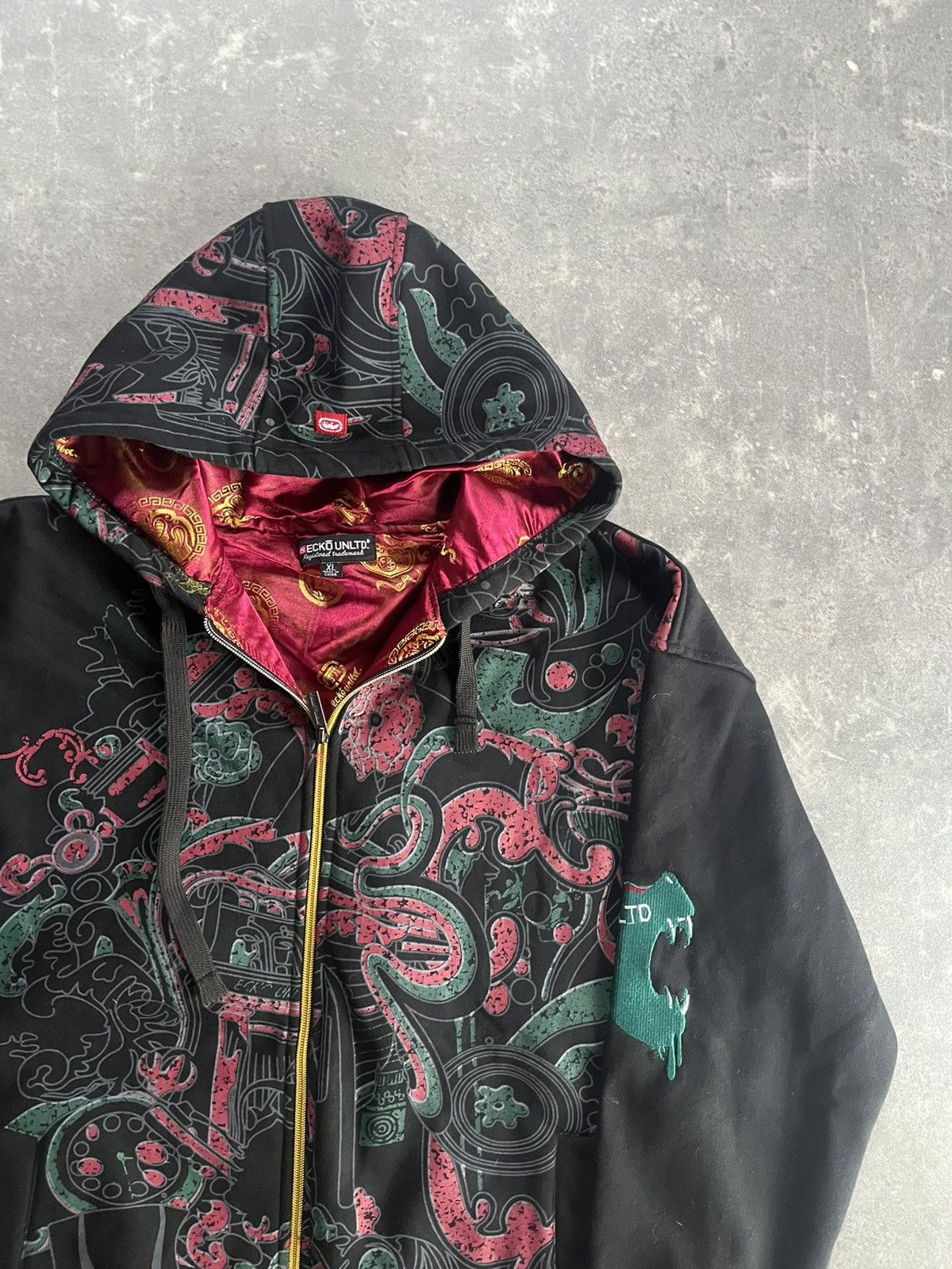 Ecko Unltd. Ecko Unltd. Multicolour AOP Tribal Printed Baggy Zip Hoodie Size US XL / EU 56 / 4 - 4 Thumbnail