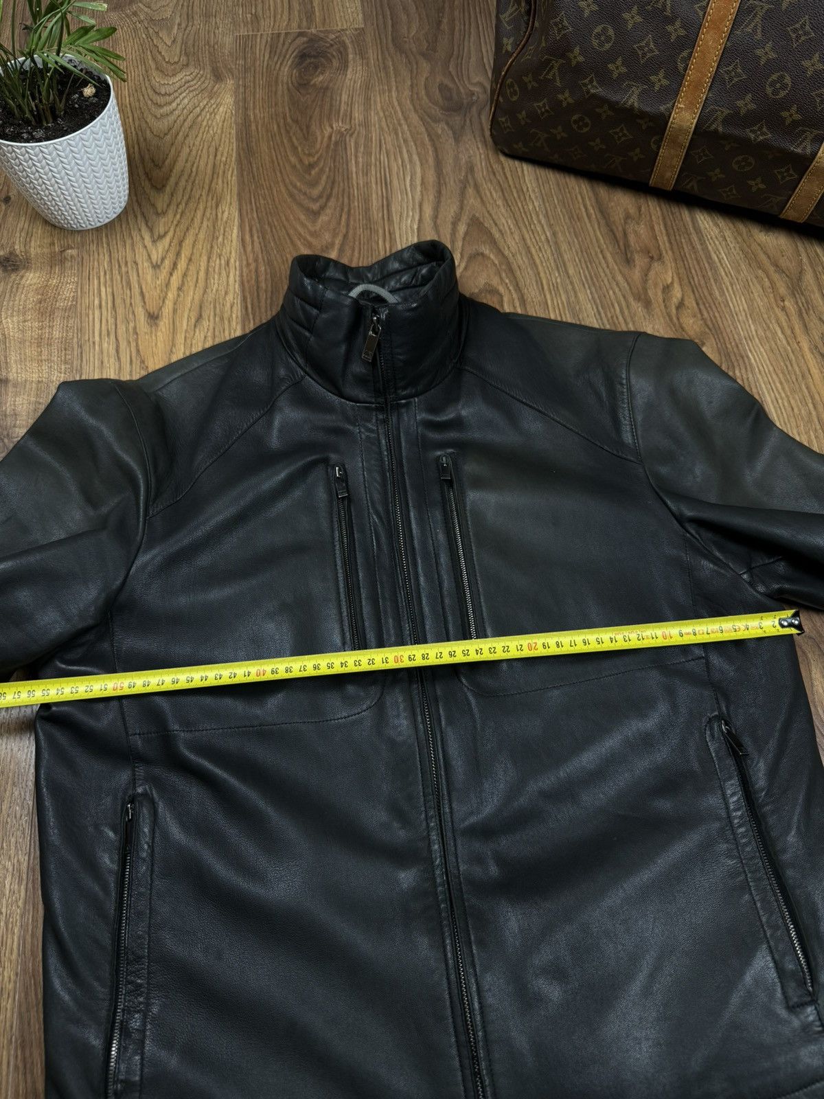Ermenegildo Zegna Leather jacket Zegna Sport original luxury streetwear item Size US L / EU 52-54 / 3 - 6 Thumbnail