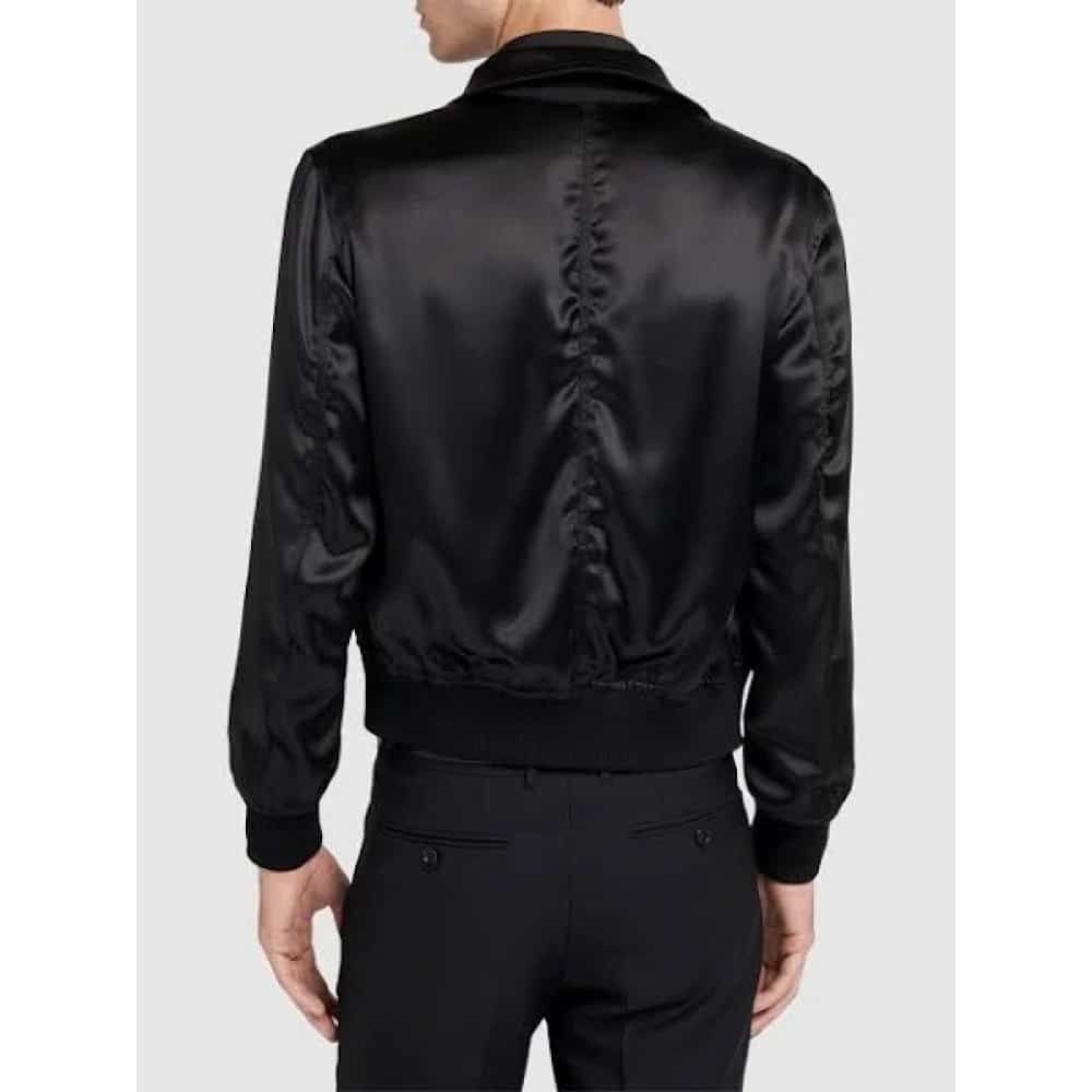 Tom Ford o1loc1c1225 OBS053 Silk Blouson Jacket in Black Size US M / EU 48-50 / 2 - 4 Thumbnail