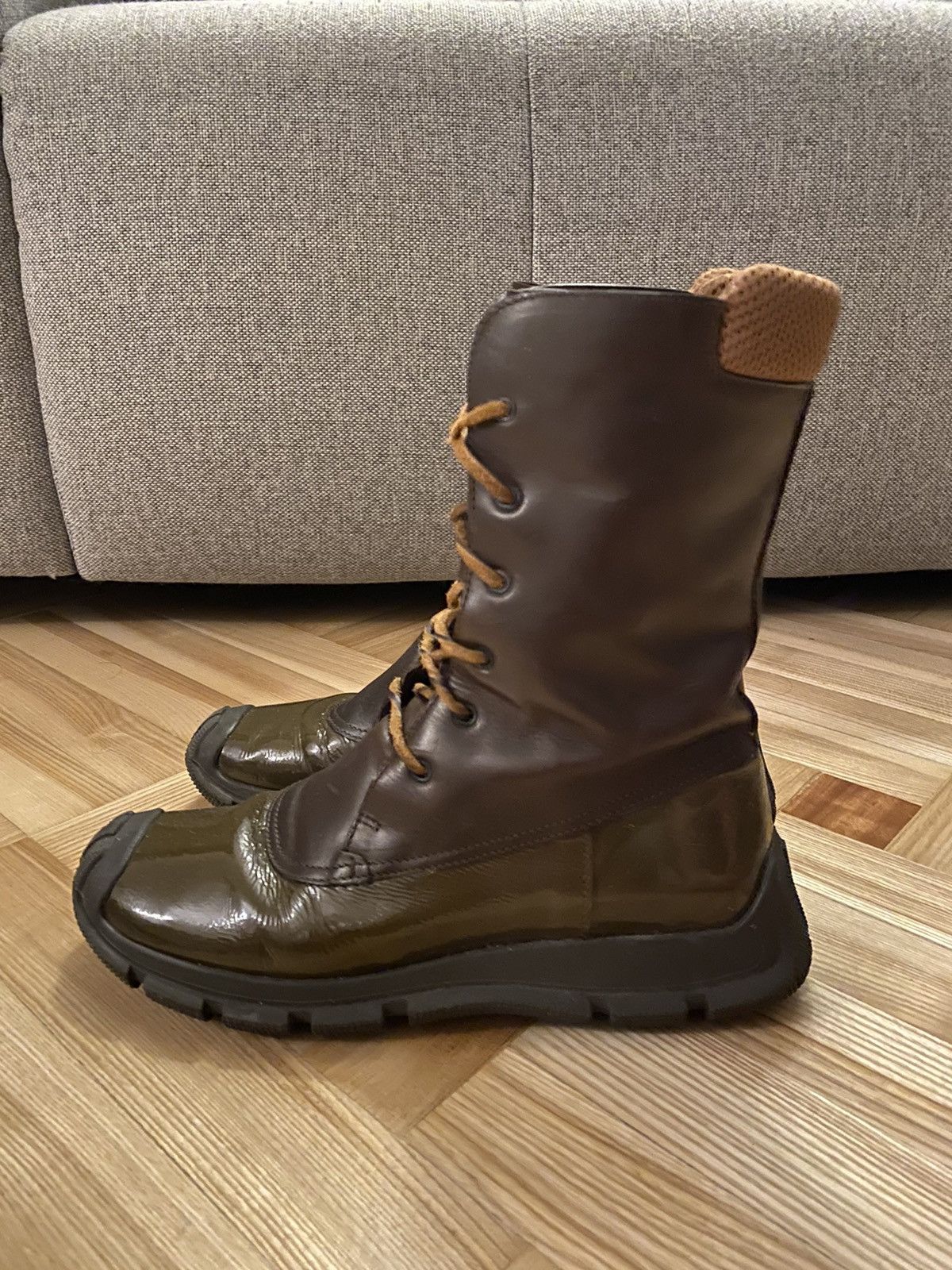 Miu Miu Miu Miu F/W1999 Chunky Laced Up Boots Size US 7.5 / IT 37.5 - 11 Thumbnail