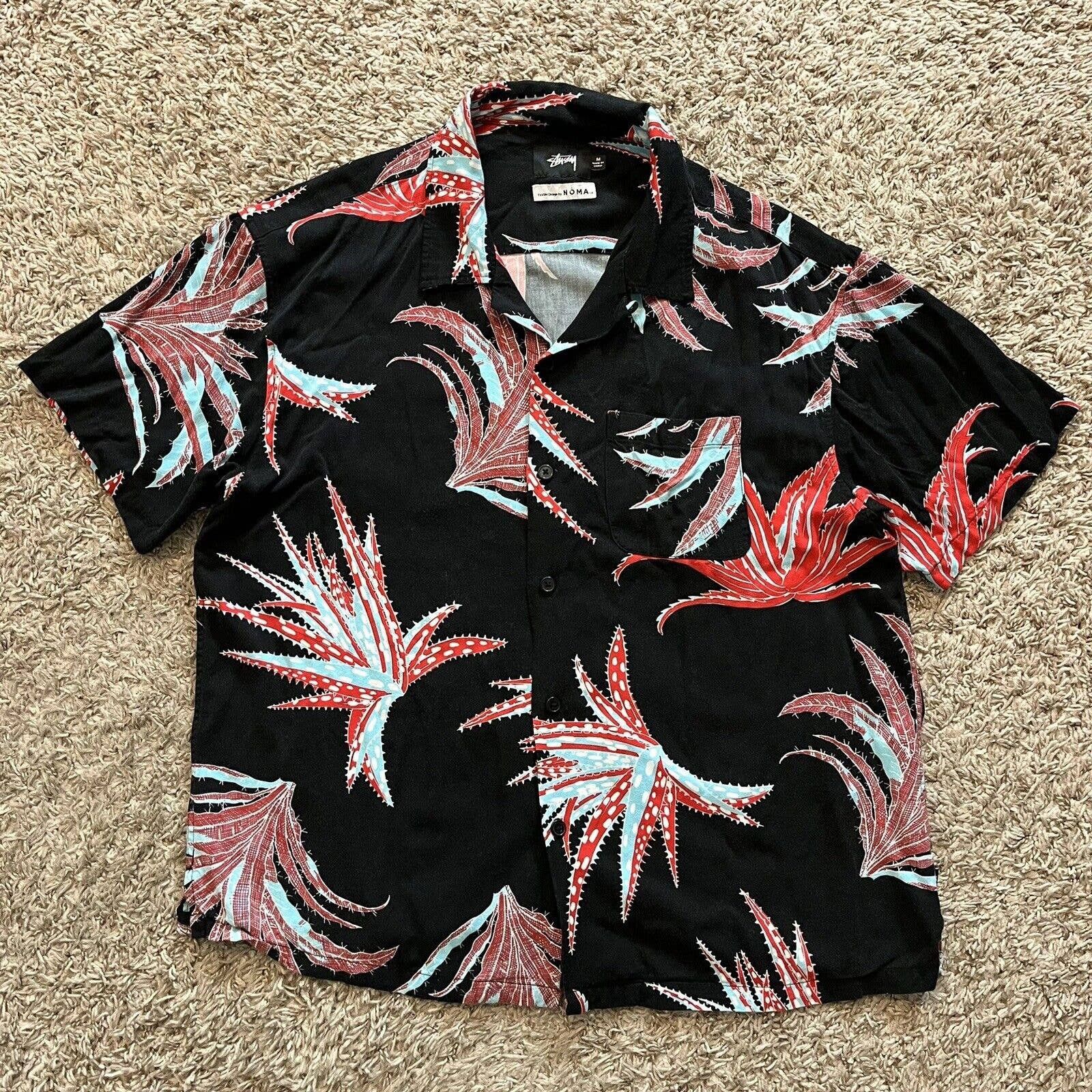 Stussy Noma Textile Hawaiian Camp Collar Button Up Shirt | Grailed