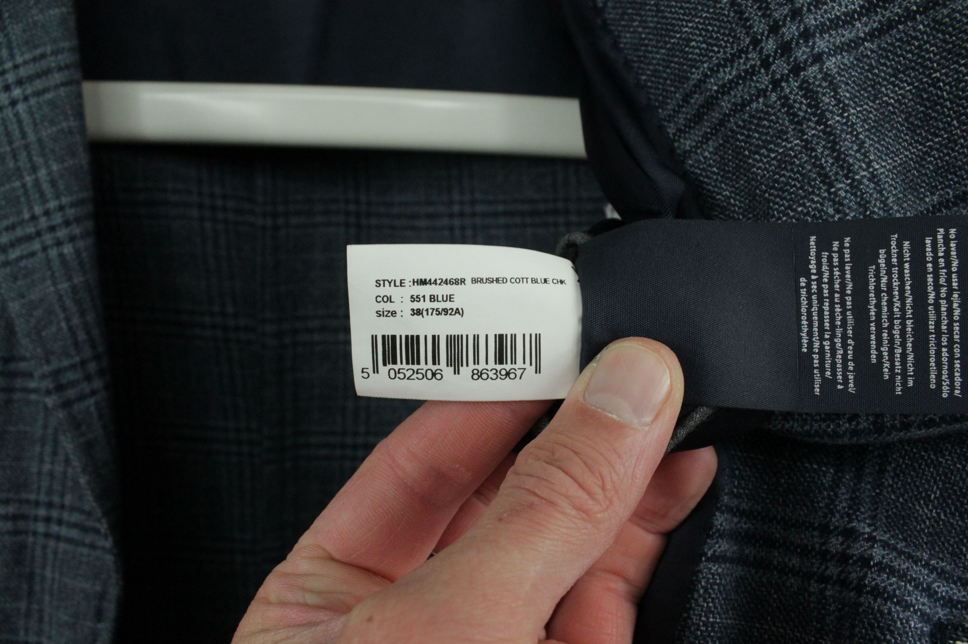 Hackett Hackett London Brushed Blue Cheked Cotton Blazer Jacket Size US M / EU 48-50 / 2 - 10 Thumbnail