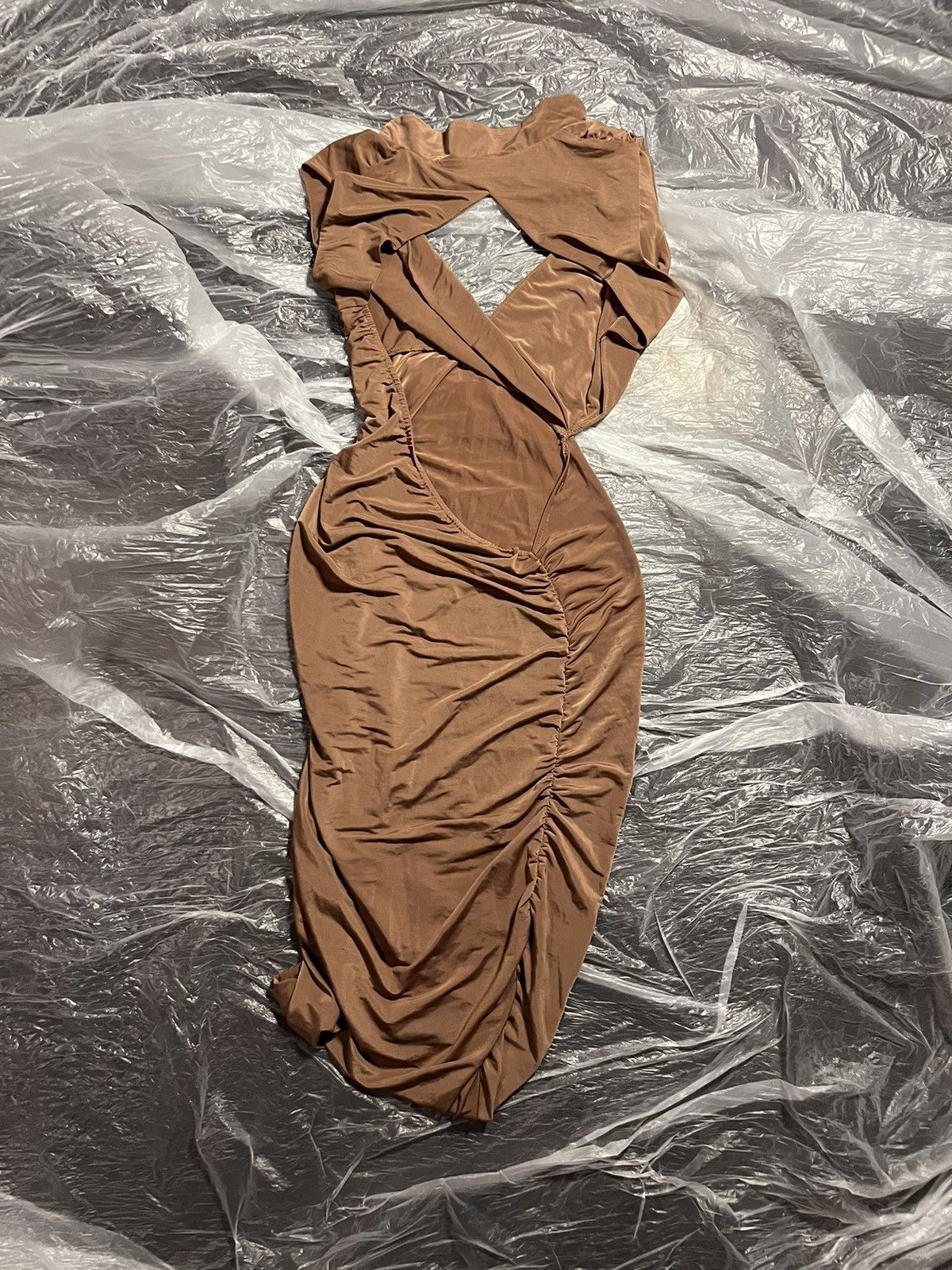 Other Brown Knit Cutout Dress (Mid-to-Late 2010s) Size M / US 6-8 / IT 42-44 - 3 Thumbnail