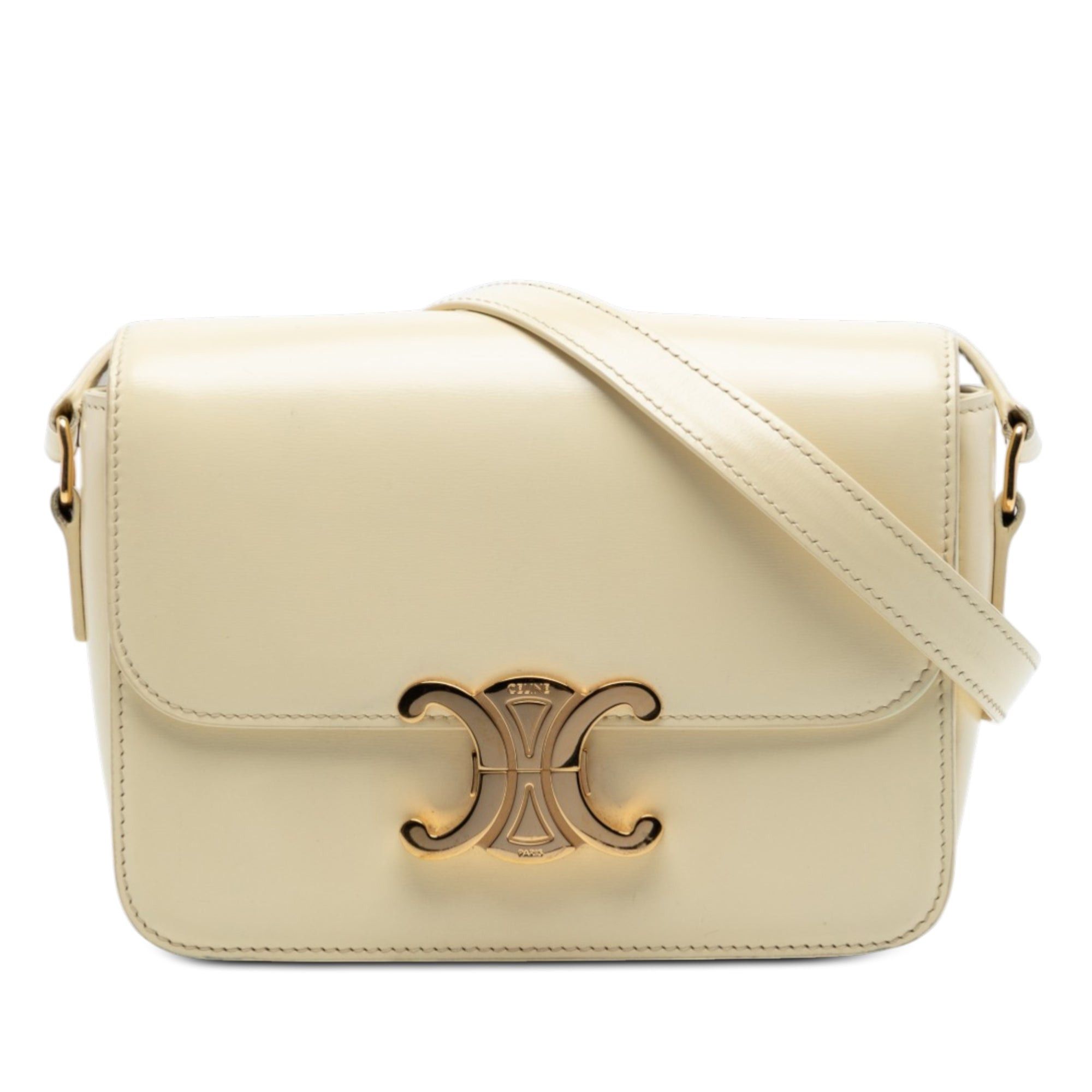 Celine Classique Shiny Calfskin Triomphe Crossbody Size ONE SIZE - 1 Thumbnail
