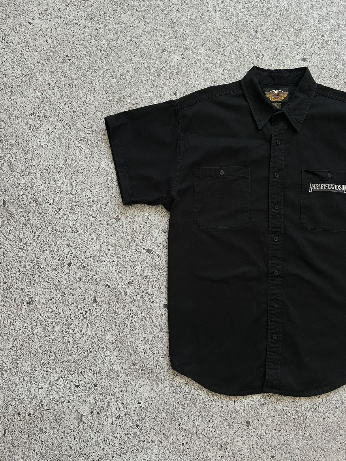 Band Tees × Harley Davidson × Vintage Vintage Harley Davidson Button Short Sleeve Shirt 2000’s Size US XL / EU 56 / 4 - 3 Thumbnail