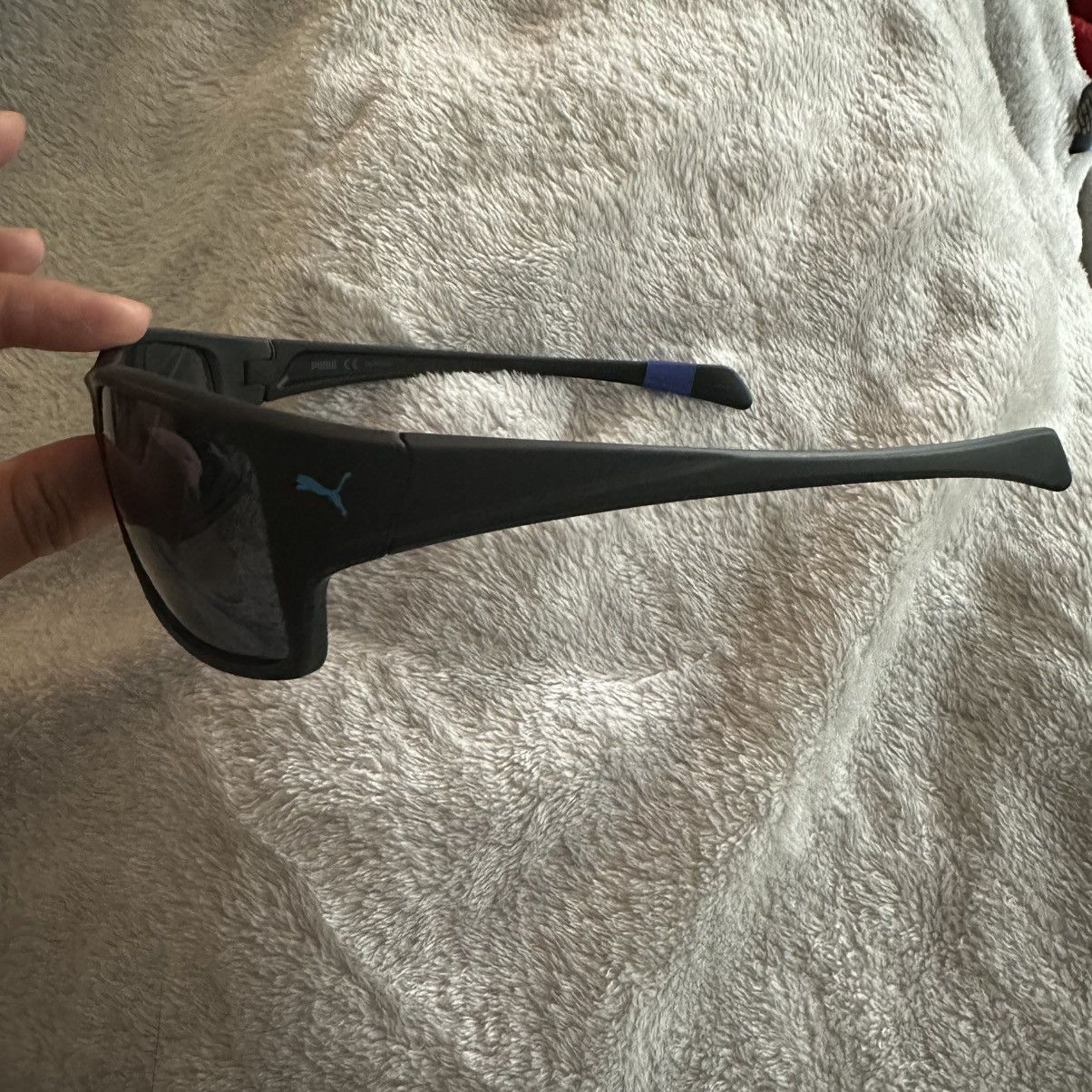 Puma Puma Men's Sunglasses PE0002S 008 Black-Blue 61-16-140 New Size ONE SIZE - 8 Thumbnail