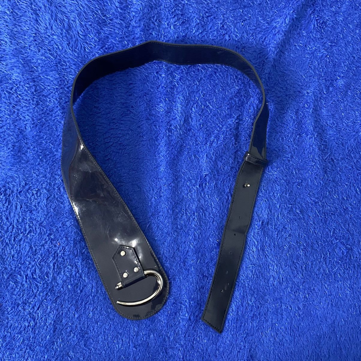 Japanese Brand Black wide belts Size ONE SIZE - 2 Thumbnail