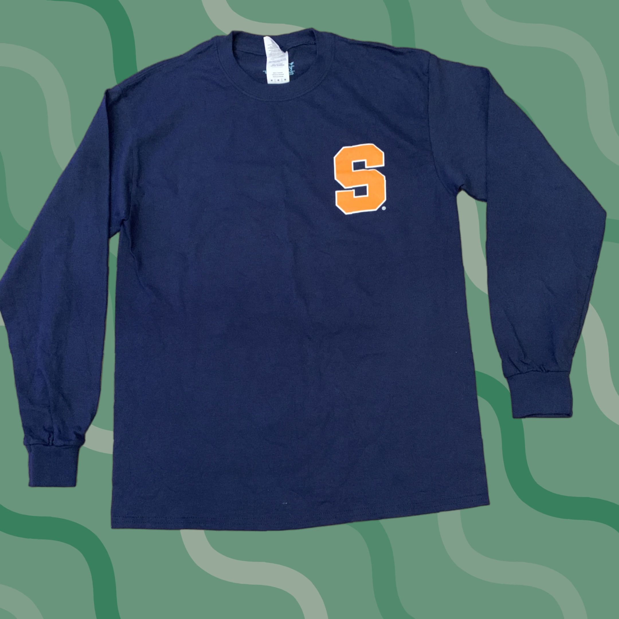 Gildan VINTAGE Syracuse University Orange Cuse Skiing T-Shirt Long Sleeve M Orange Gildan Mens Size M Shirts Size US M / EU 48-50 / 2 - 1 Thumbnail