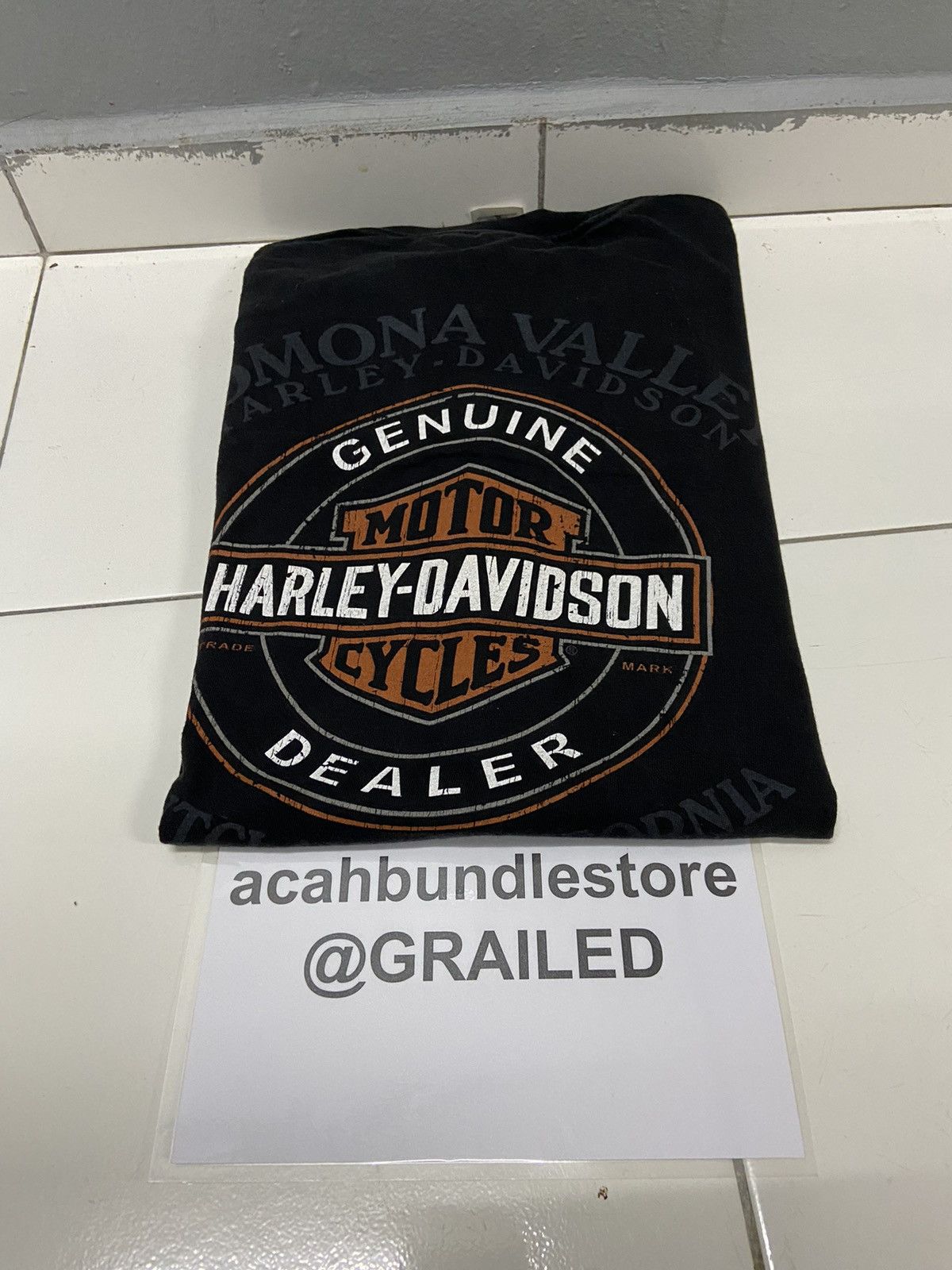 Harley Davidson VINTAGE Y2K HARLEY DAVIDSON ACE POMONA VALLEY TEE SHIRT Size US XL / EU 56 / 4 - 18 Thumbnail