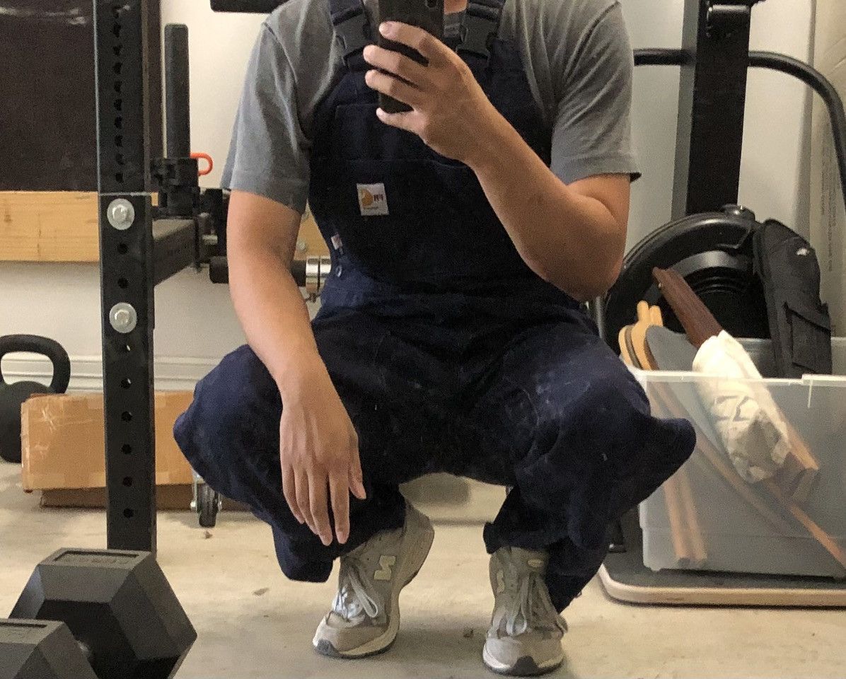Carhartt × Vintage Carhartt Double Knee Bib Overalls fire fr - Size 36x30 Size US 36 / EU 52 - 8 Thumbnail
