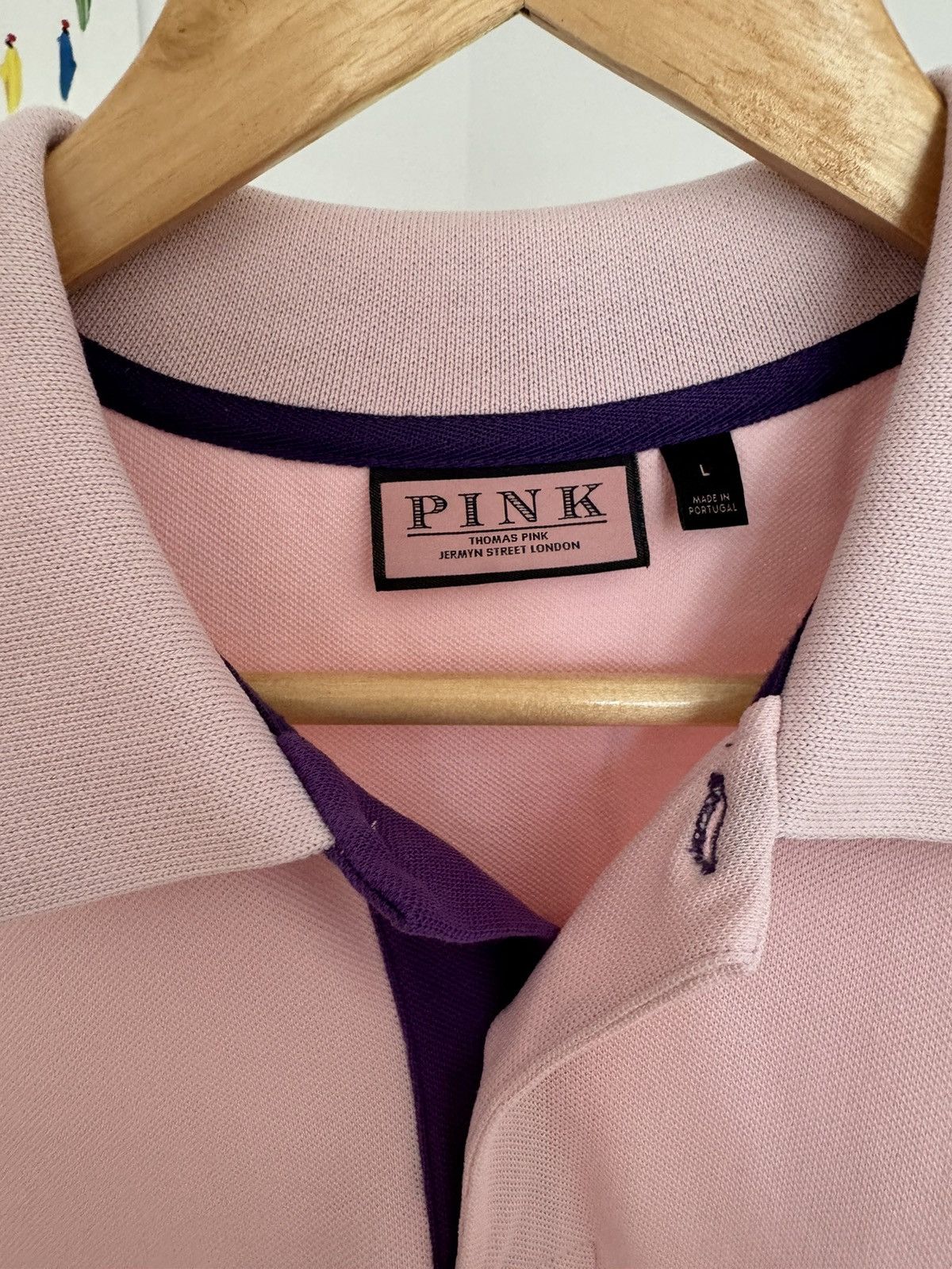 Thomas Pink Pink Polo with embroidered logo Size US L / EU 52-54 / 3 - 4 Thumbnail