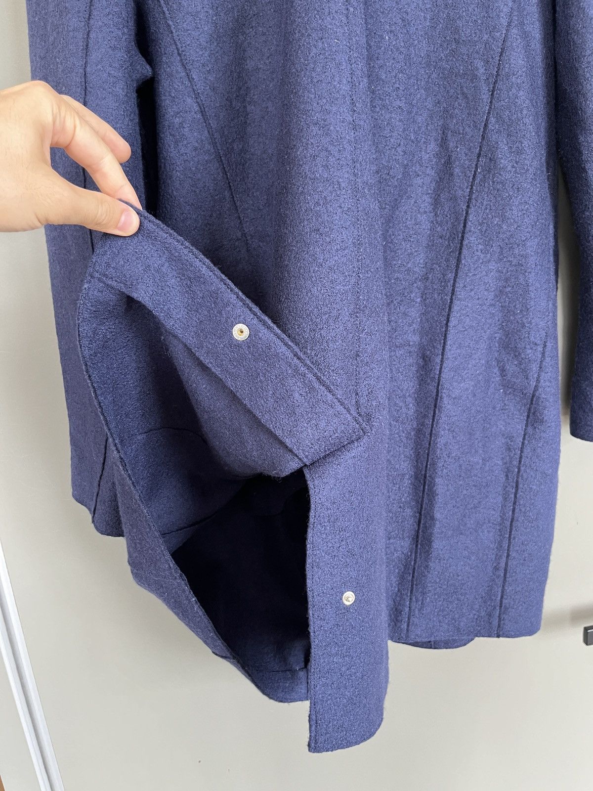 Gimo's Gimos Blue Wool Parka w/ Detachable Down Hood & Vest Size L / US 10 / IT 46 - 14 Thumbnail