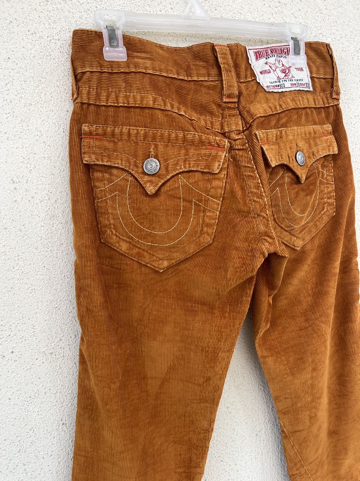 True Religion Vintage 2000s True Religion #803 Orange Corduroy Flare Pant Size US 28 / EU 44 - 16 Thumbnail