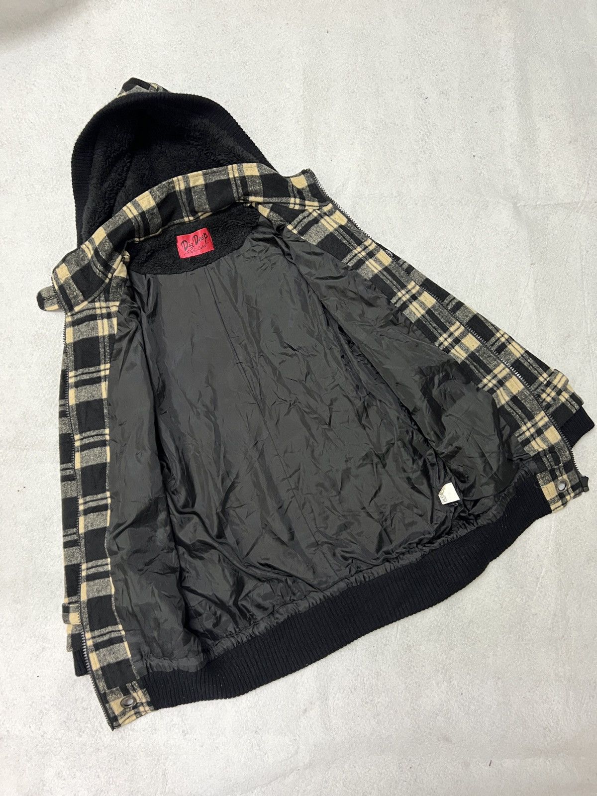 Dig Deep 525. Dig Deep Black Label Plaid Hooded Jacket Size M / US 6-8 / IT 42-44 - 8 Thumbnail