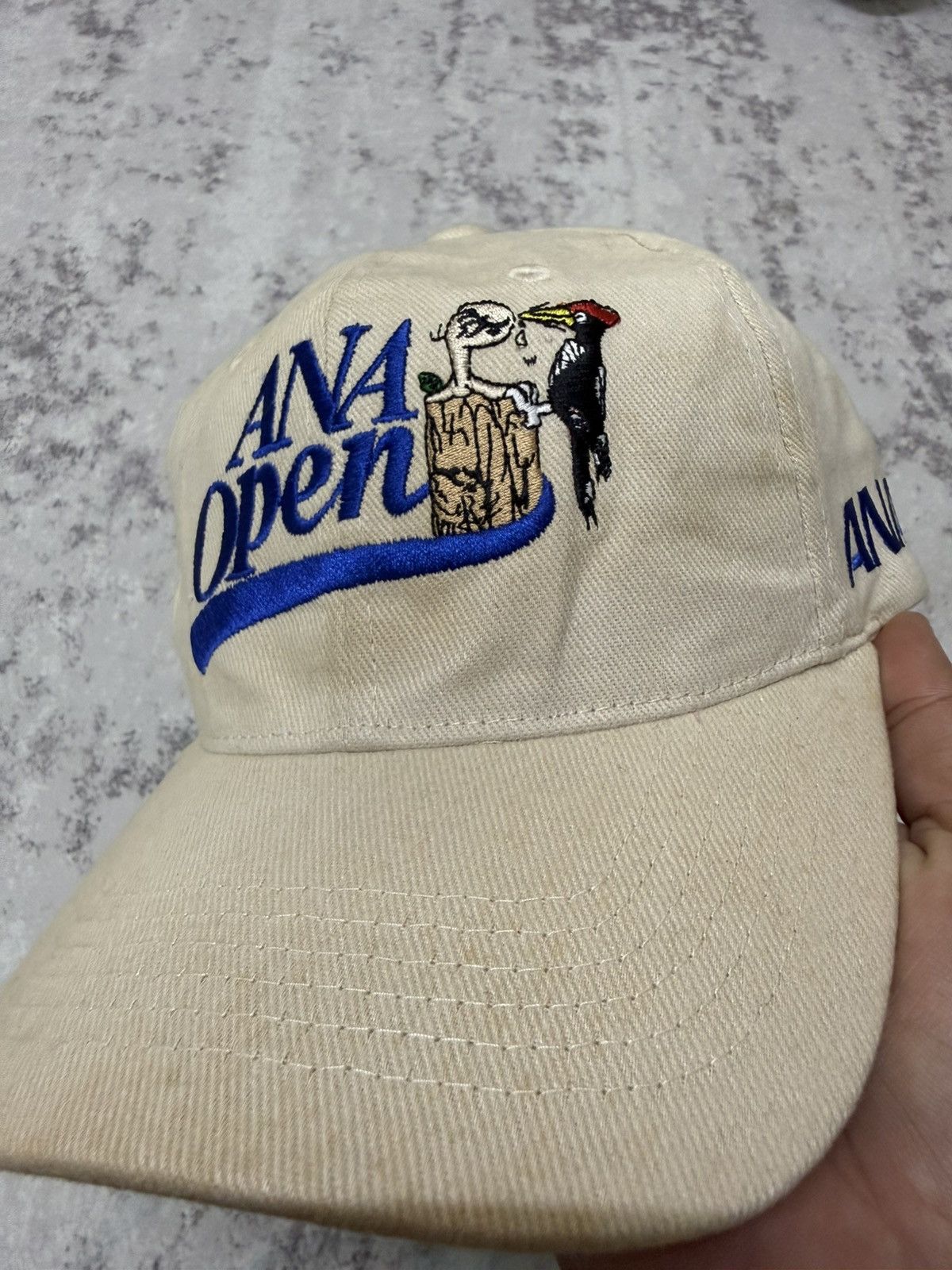 Japanese Brand Vintage Ana Open Velcro Adjustable Cap Size ONE SIZE - 6 Thumbnail