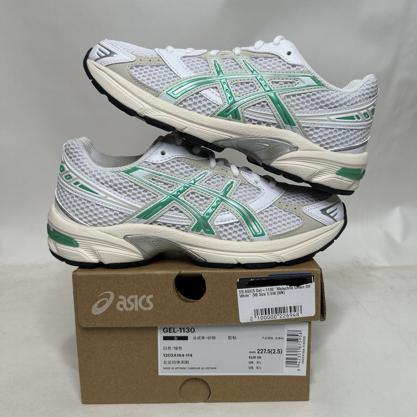 Asics ASICS Gel-1130 “White Malachite Green” 2024 Size US 5.5 / IT 35.5 - 1 Thumbnail