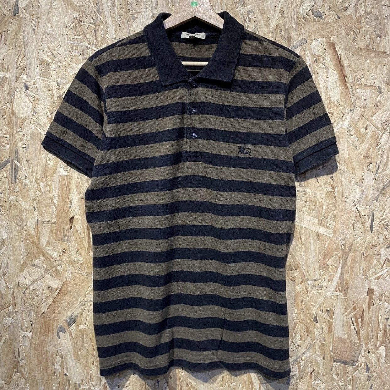 Burberry Burberry London men’s Stripe brown polo shirt L Size US L / EU 52-54 / 3 - 1 Thumbnail