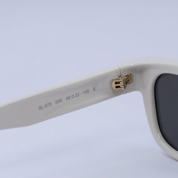 Saint Laurent Paris 🕶️ New Saint Laurent SL675 005 Sunglasses - Ivory Frame Size ONE SIZE - 9 Thumbnail