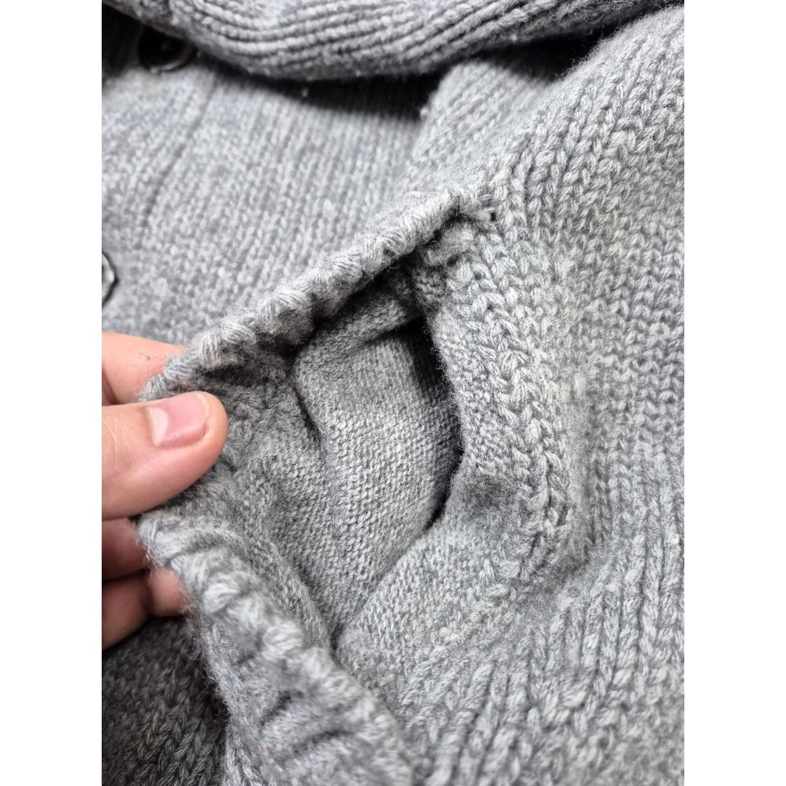 Herno Herno Jacket Mens 54 Gray Wool Knit Bomber Button Front Resort Italy Lined Size US L / EU 52-54 / 3 - 6 Thumbnail