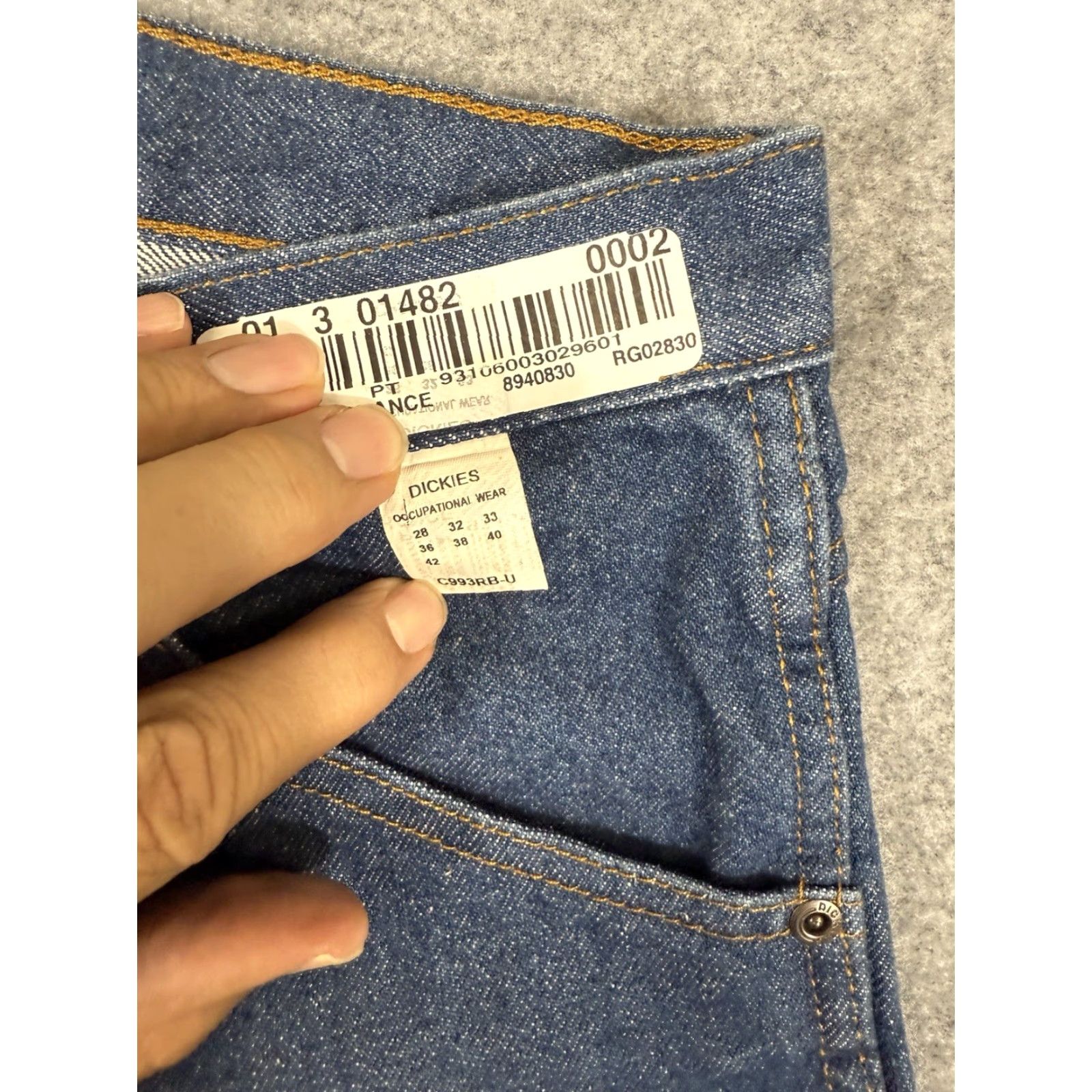 Dickies Dickies Jeans Men 28X30 Blue Denim Straight Leg Regular Fit Cotton NWT Jeans Straight Leg 5-Pocket Dickies Men Blue Denim NWT Size US 28 / EU 44 - 5 Thumbnail