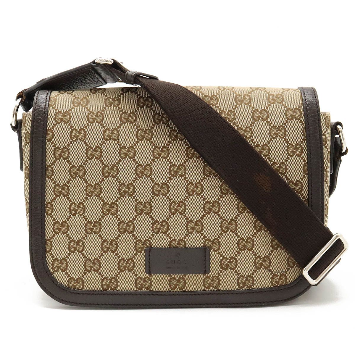 Gucci Gucci GG Canvas Leather Shoulder Bag 449172 Canvas Crossbody Bag 449172 in Very Good Condition
