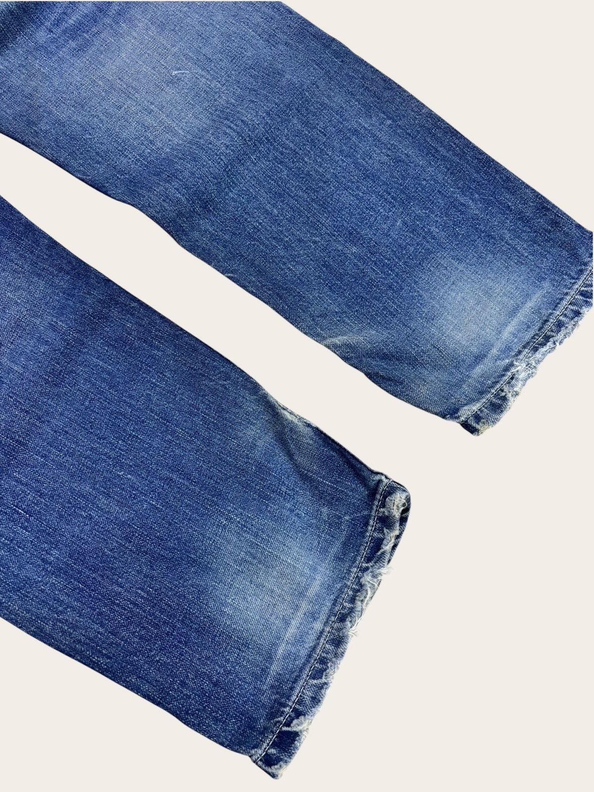 KOJIMA GENES Vtg Japan John Bull Selvedge Carpenter Buckle Distress Jeans Size US 32 / EU 48 - 13 Thumbnail