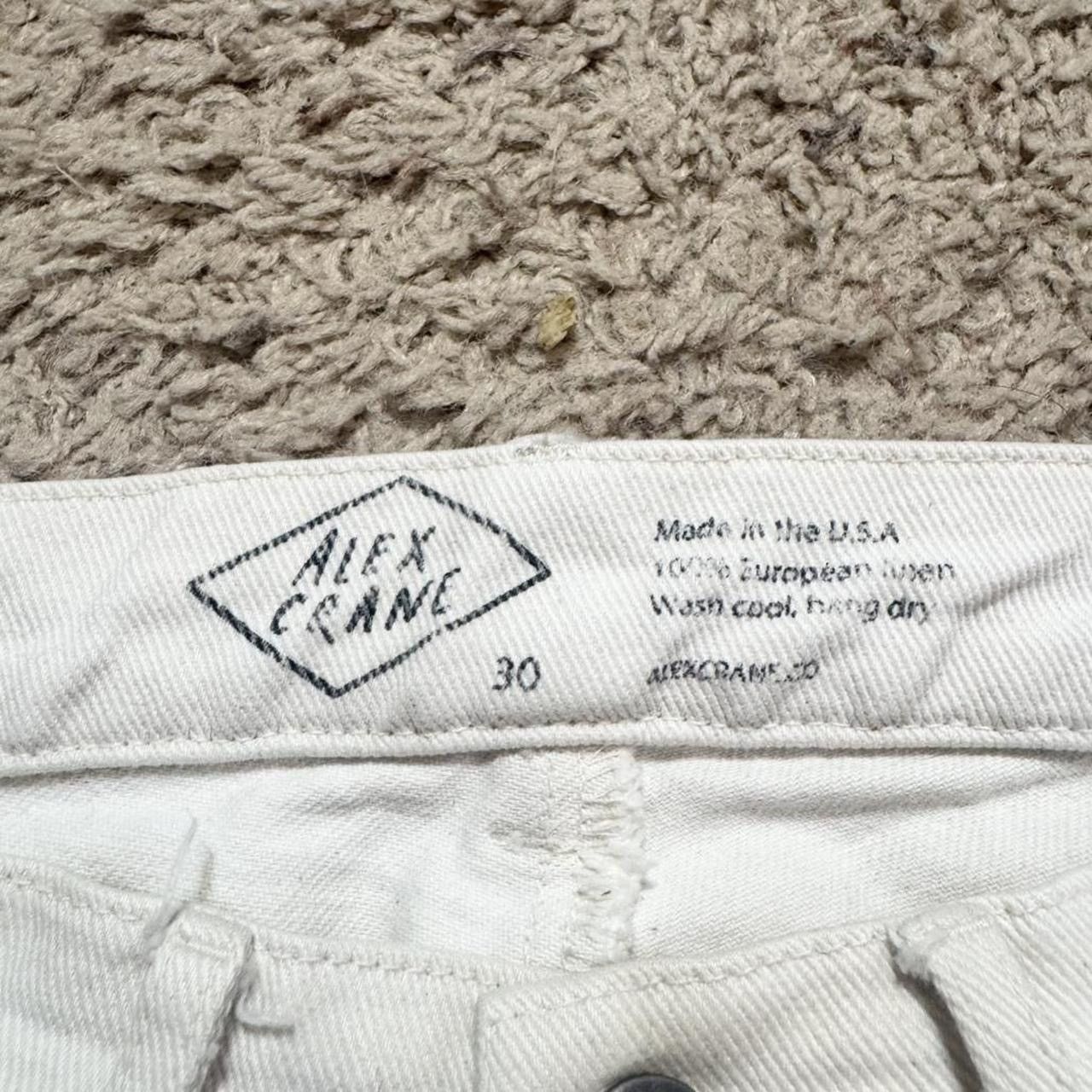 Alex Crane Alex Crane White Canvas Jeans Slightly Cropped Pants Size US 30 / EU 46 - 5 Thumbnail