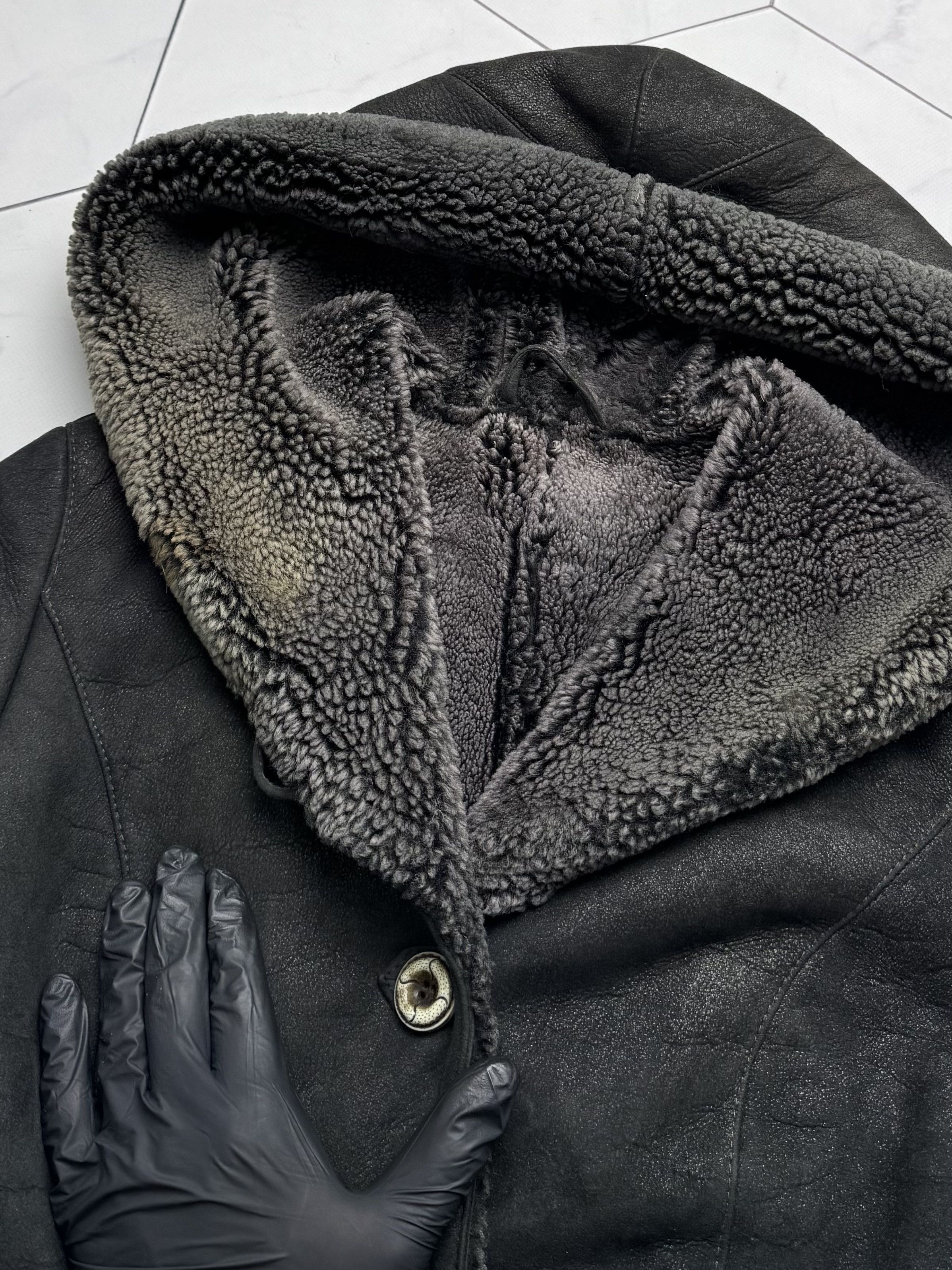 Vintage Vintage Real Sheepskin Hooded Coat (B550) Size M / US 6-8 / IT 42-44 - 10 Thumbnail