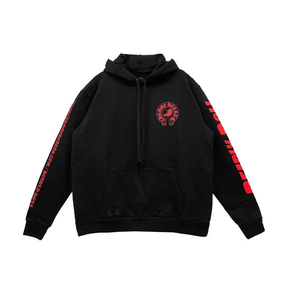 Chrome Hearts Chrome Hearts Deadly Doll Red Horseshoe Logo Pullover Hoodie Size US L / EU 52-54 / 3 - 2 Thumbnail